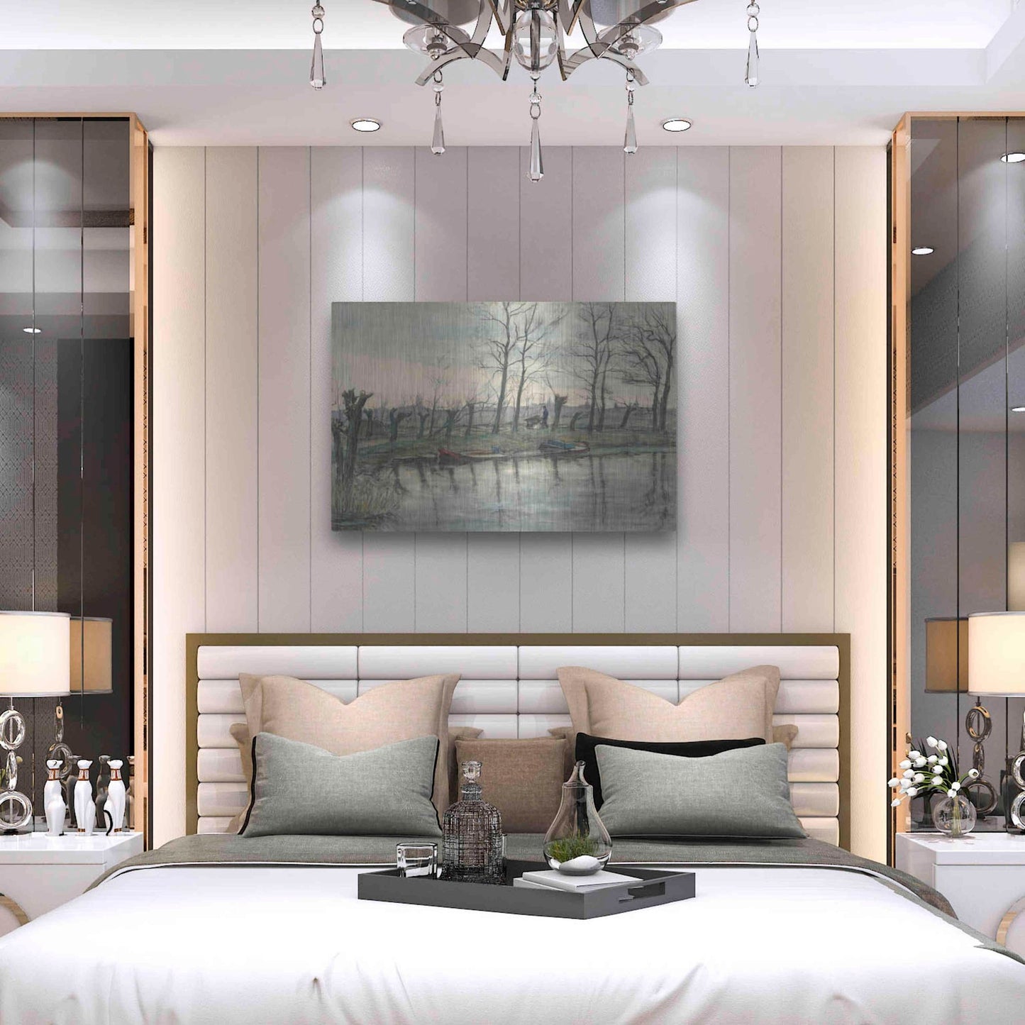 Luxe Metal Art 'Amsterdam Skyline Viewed from the West 1894–1904' by Piet Mondrian, Metal Wall Art,36x24