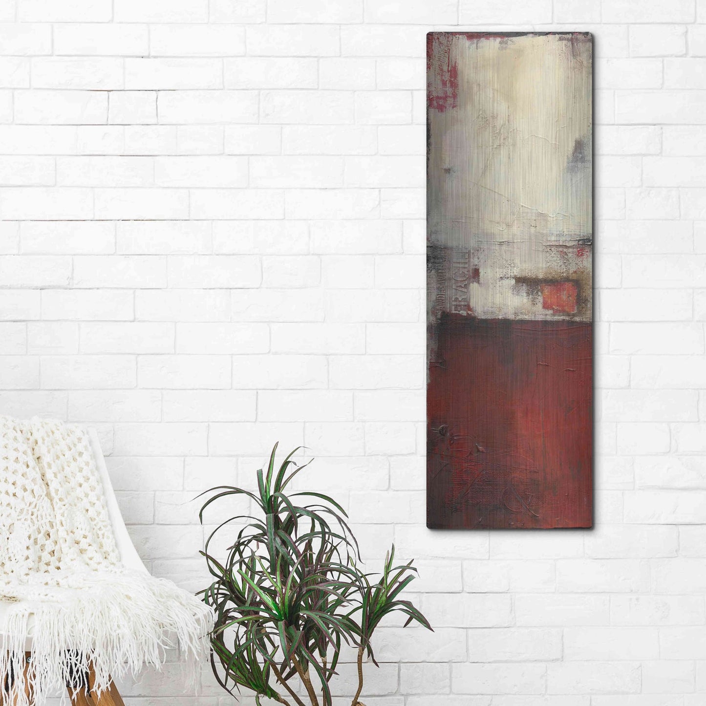 Luxe Metal Art 'Drop Box I' by Erin Ashley, Metal Wall Art,16x48