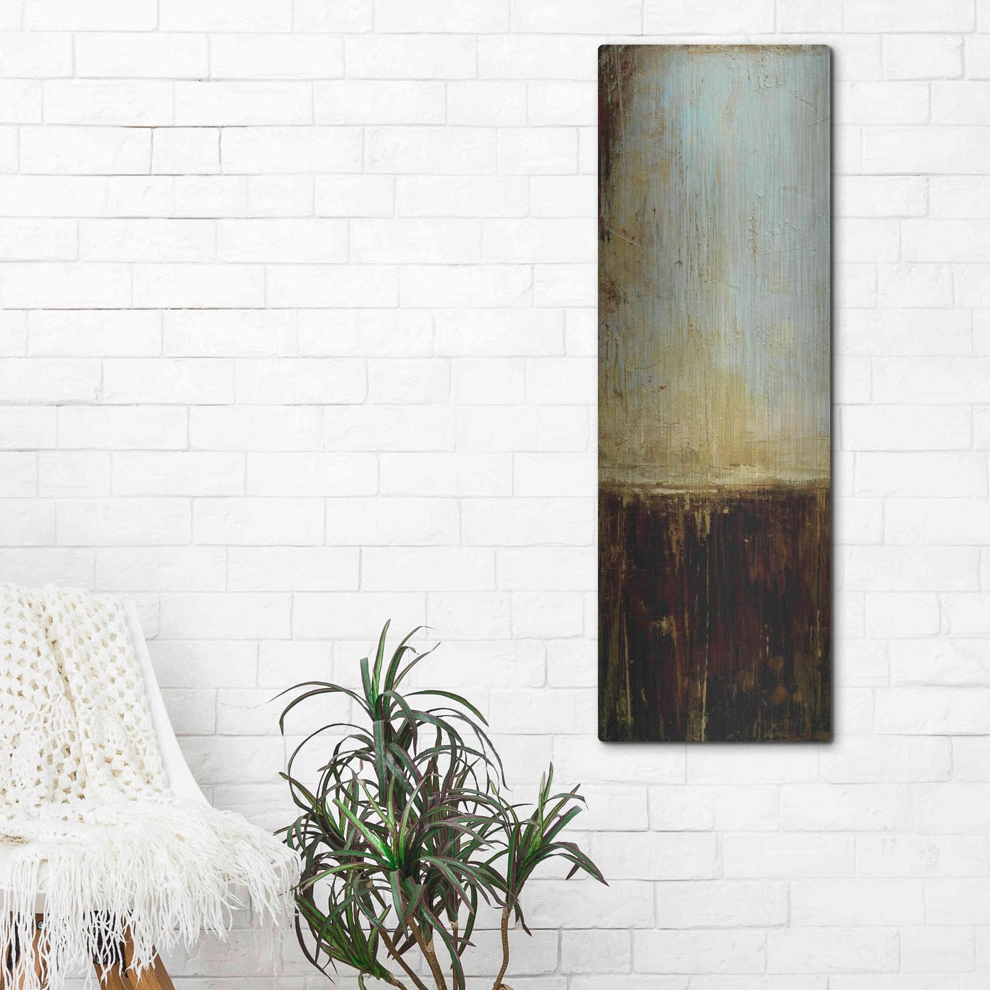 Luxe Metal Art 'Flying Without Wings I' by Erin Ashley, Metal Wall Art,16x48