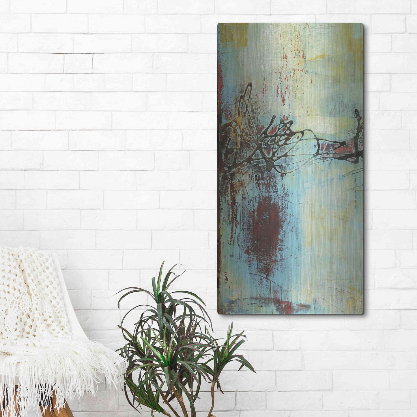 Luxe Metal Art 'Gin House Blues I' by Erin Ashley, Metal Wall Art,24x48