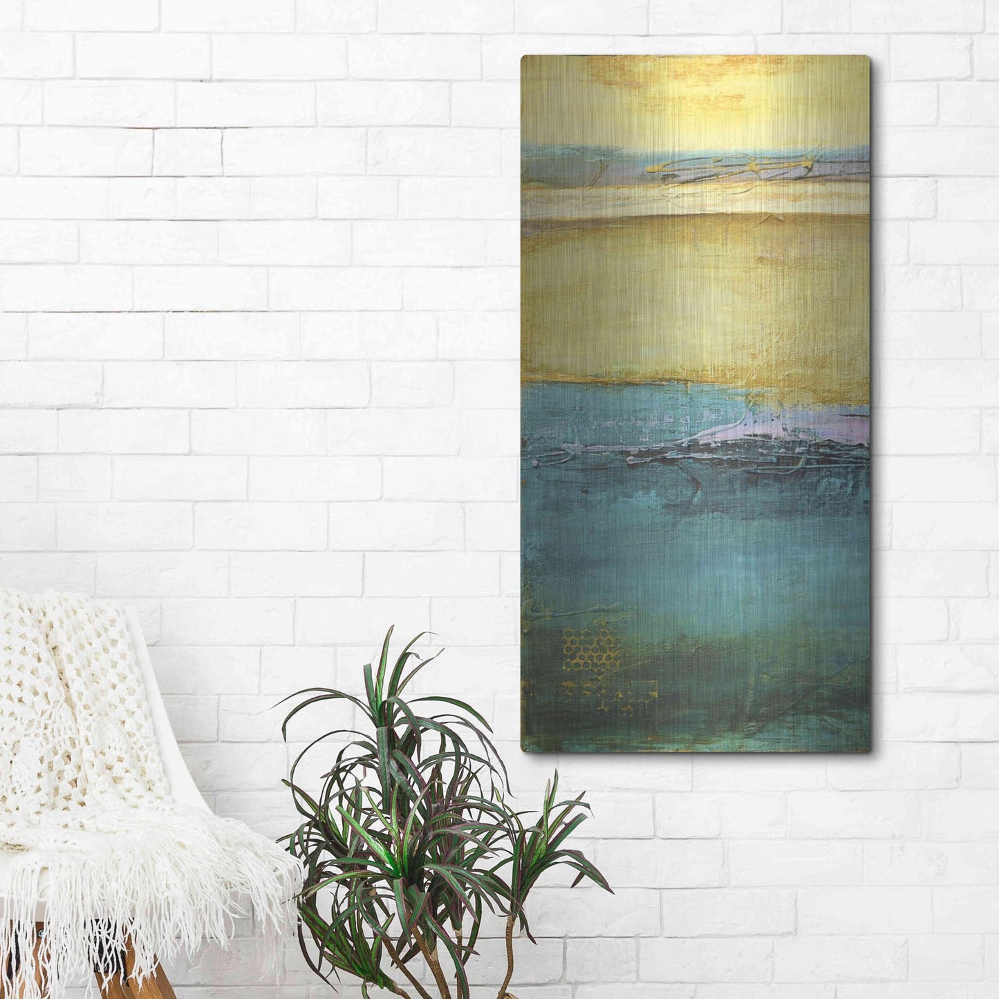 Luxe Metal Art 'UA Mystic Jewel II' by Erin Ashley, Metal Wall Art,24x48