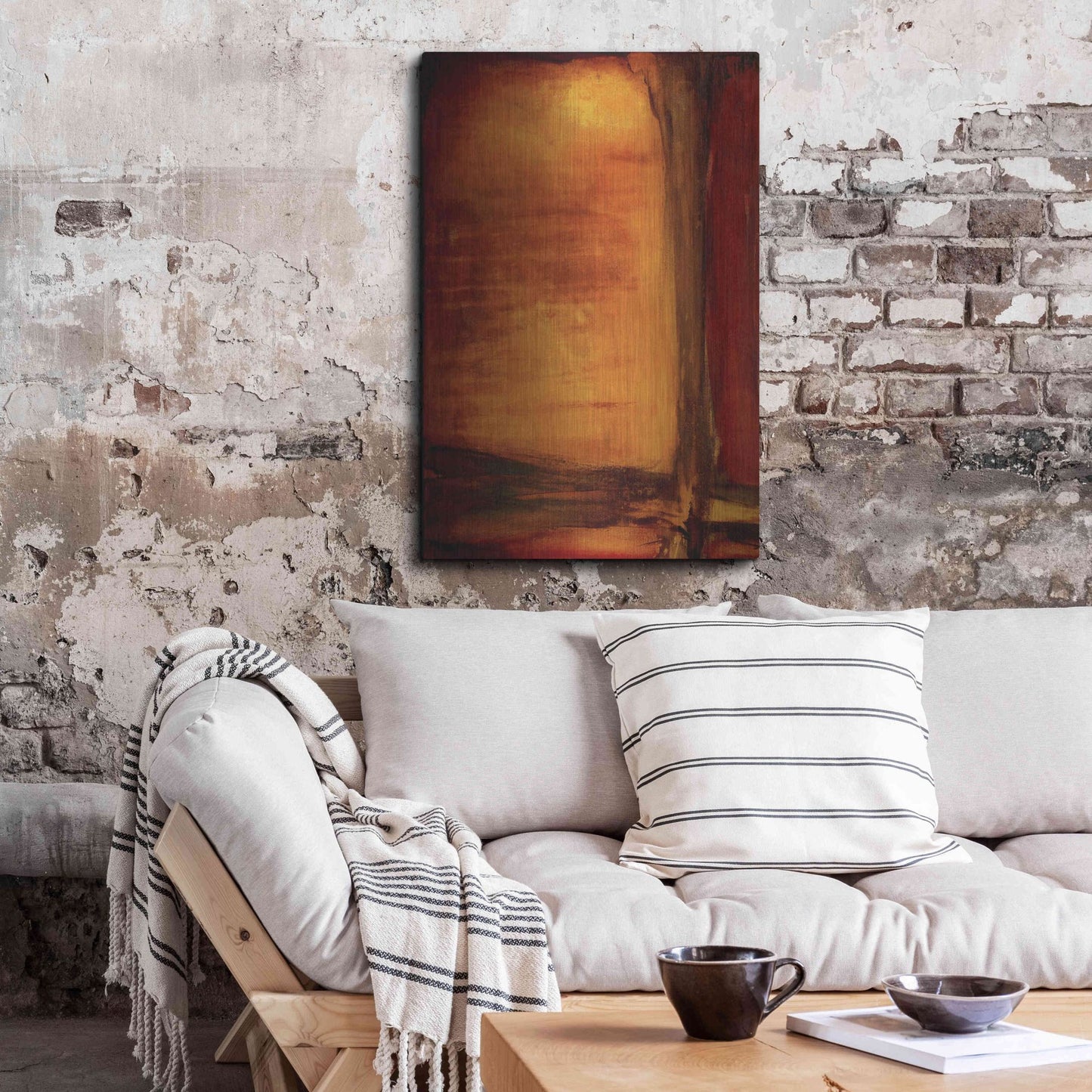 Luxe Metal Art 'Red Dawn I' by Erin Ashley, Metal Wall Art,24x36
