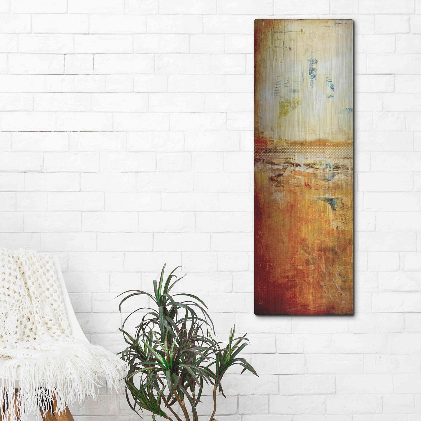 Luxe Metal Art 'Story in Your Eyes I' by Erin Ashley, Metal Wall Art,16x48