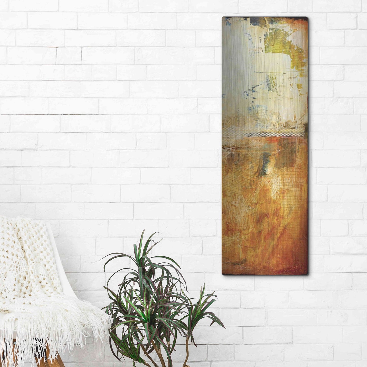 Luxe Metal Art 'Story in Your Eyes II' by Erin Ashley, Metal Wall Art,16x48