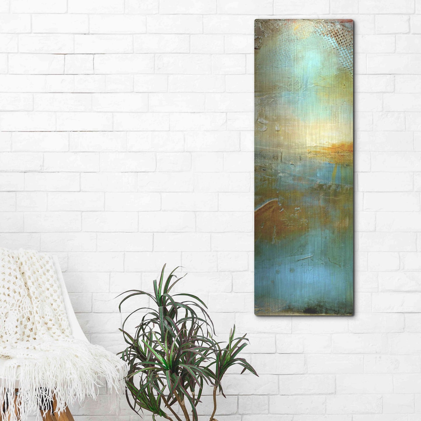 Luxe Metal Art 'Urban Decay II' by Erin Ashley, Metal Wall Art,16x48