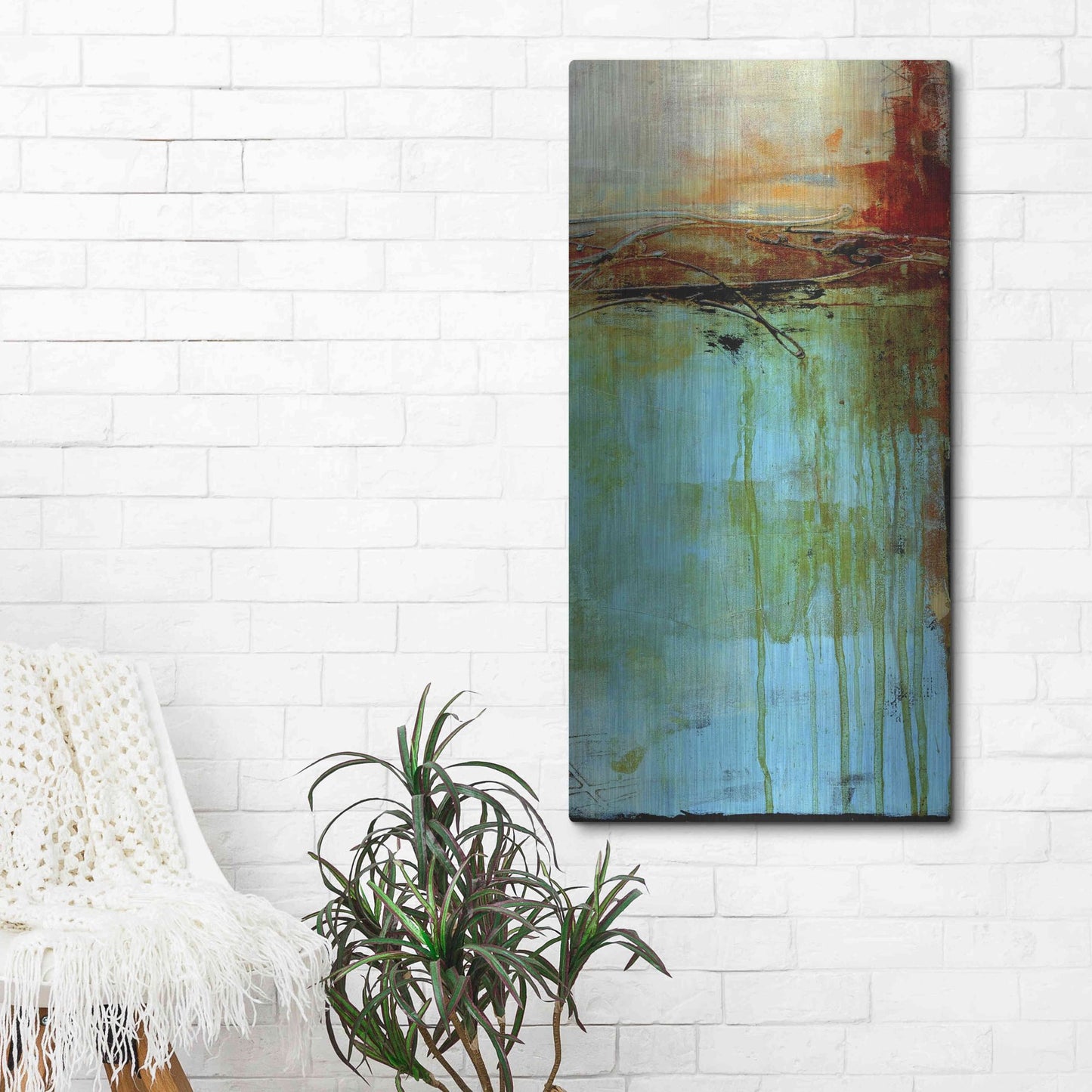 Luxe Metal Art 'Urban East III' by Erin Ashley, Metal Wall Art,24x48