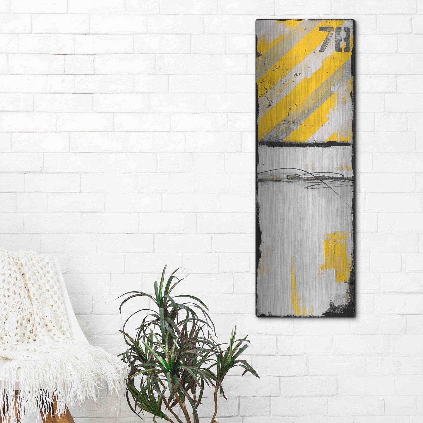 Luxe Metal Art 'Route 78 II' by Erin Ashley, Metal Wall Art,16x48