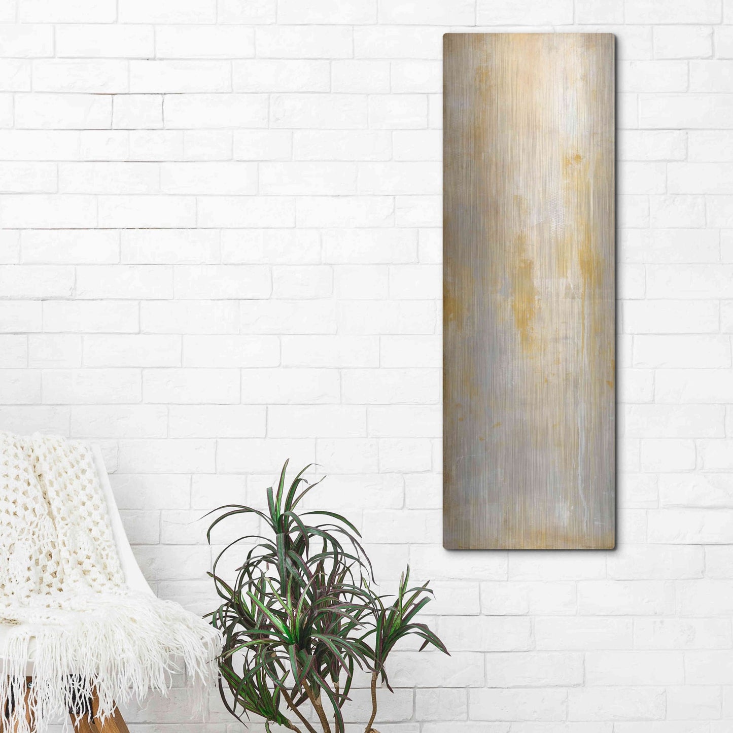 Luxe Metal Art 'Careless Whisper I' by Erin Ashley, Metal Wall Art,16x48