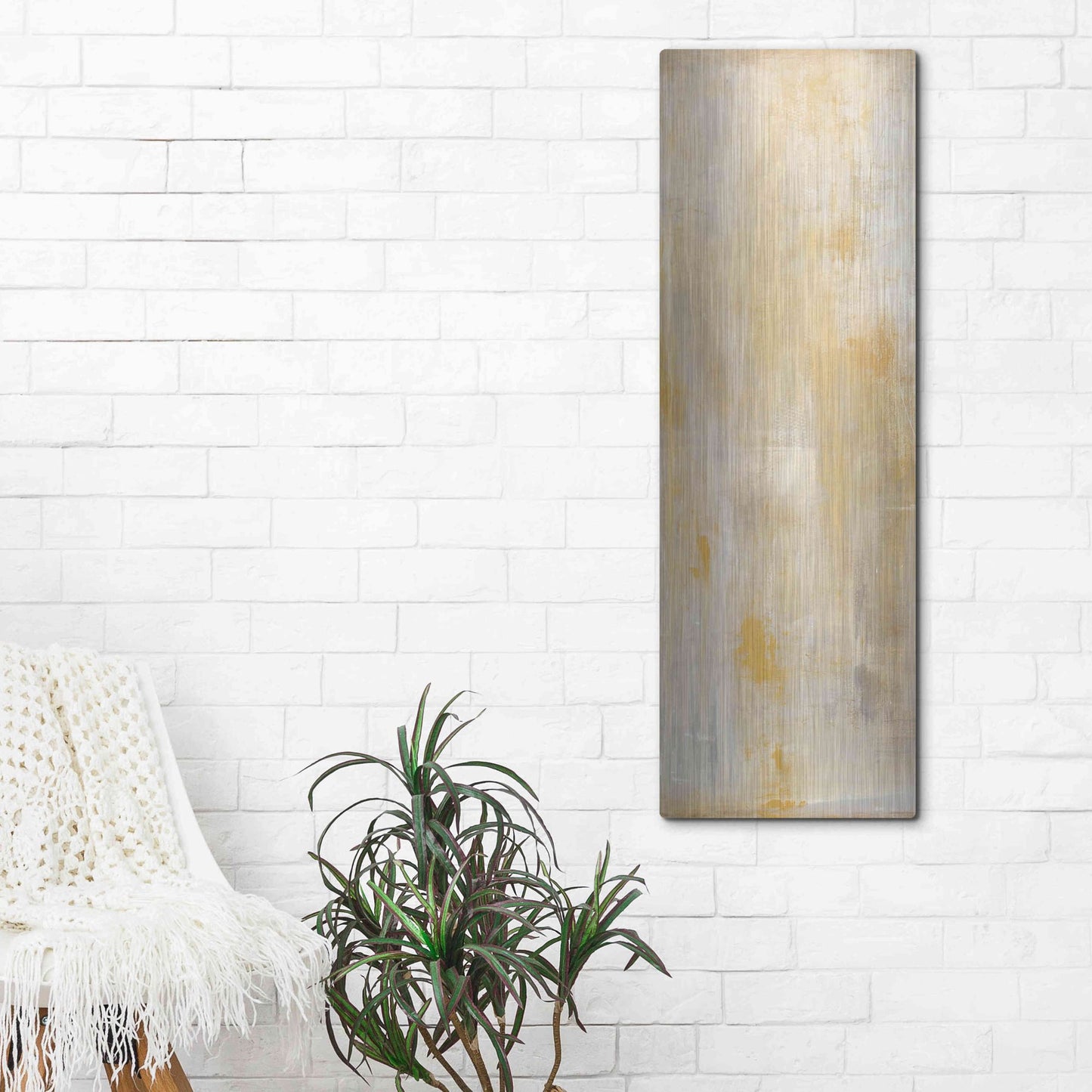 Luxe Metal Art 'Careless Whisper II' by Erin Ashley, Metal Wall Art,16x48