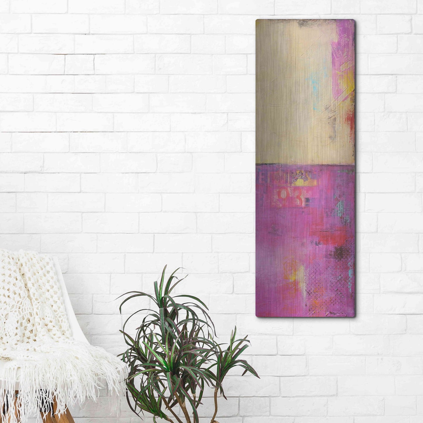 Luxe Metal Art 'Urban Poetry II' by Erin Ashley, Metal Wall Art,16x48