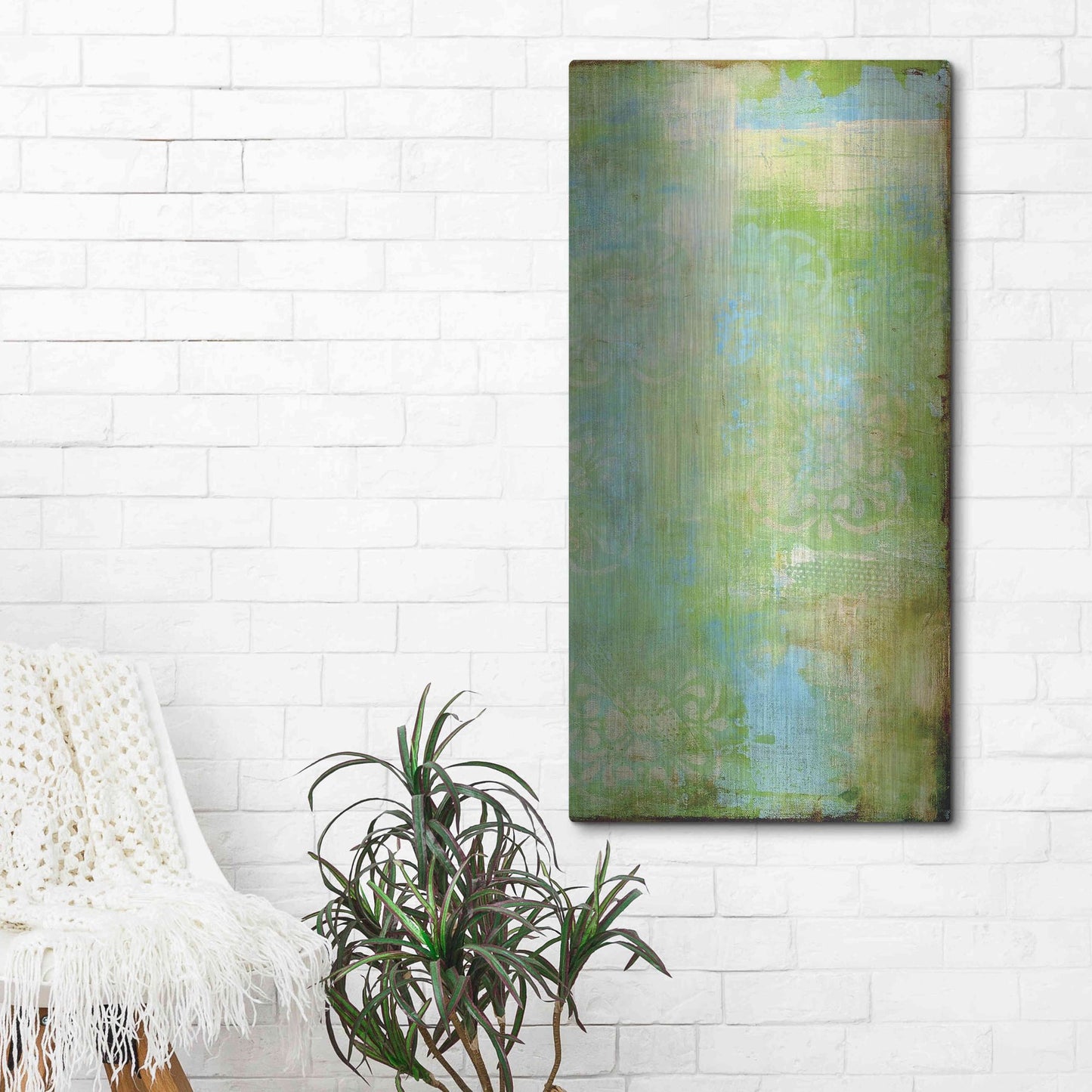 Luxe Metal Art 'Vintage Summer I' by Erin Ashley, Metal Wall Art,24x48