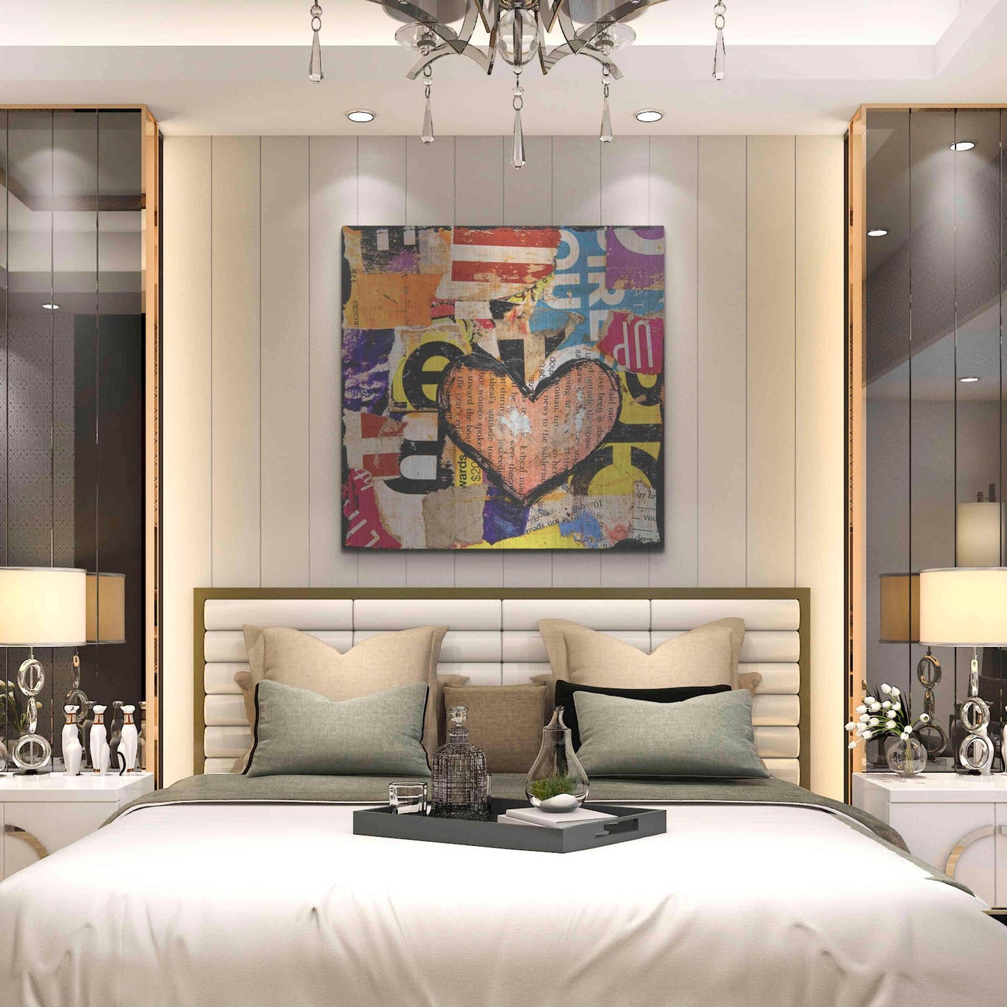 Luxe Metal Art 'Mixed Luv' by Erin Ashley, Metal Wall Art,36x36