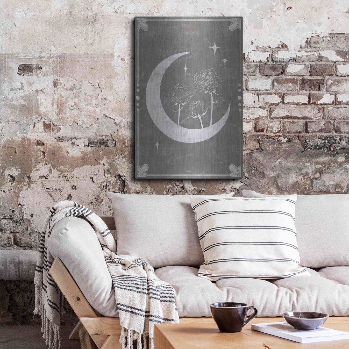 Luxe Metal Art 'Hallowed Moon Collection B' by Grace Popp, Metal Wall Art,24x36