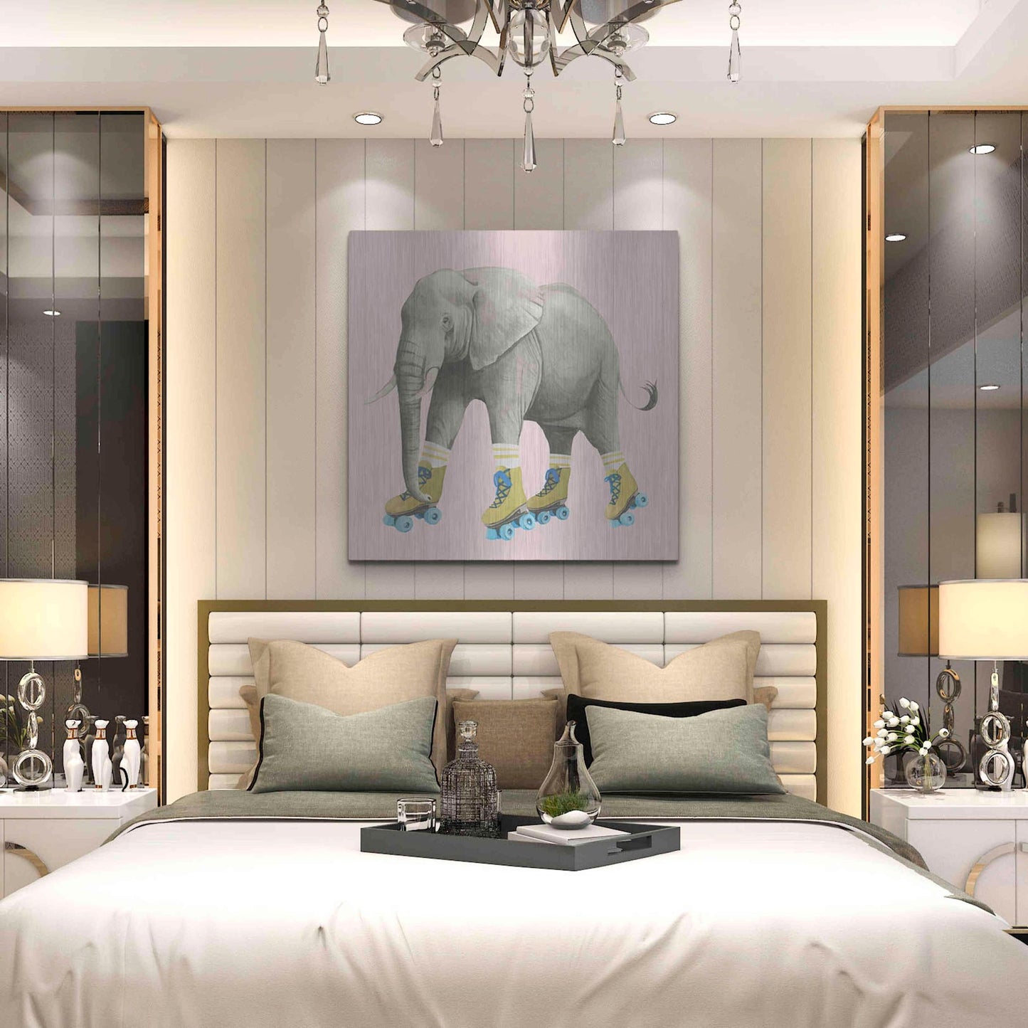 Luxe Metal Art 'High Rollers III' by Grace Popp, Metal Wall Art,36x36