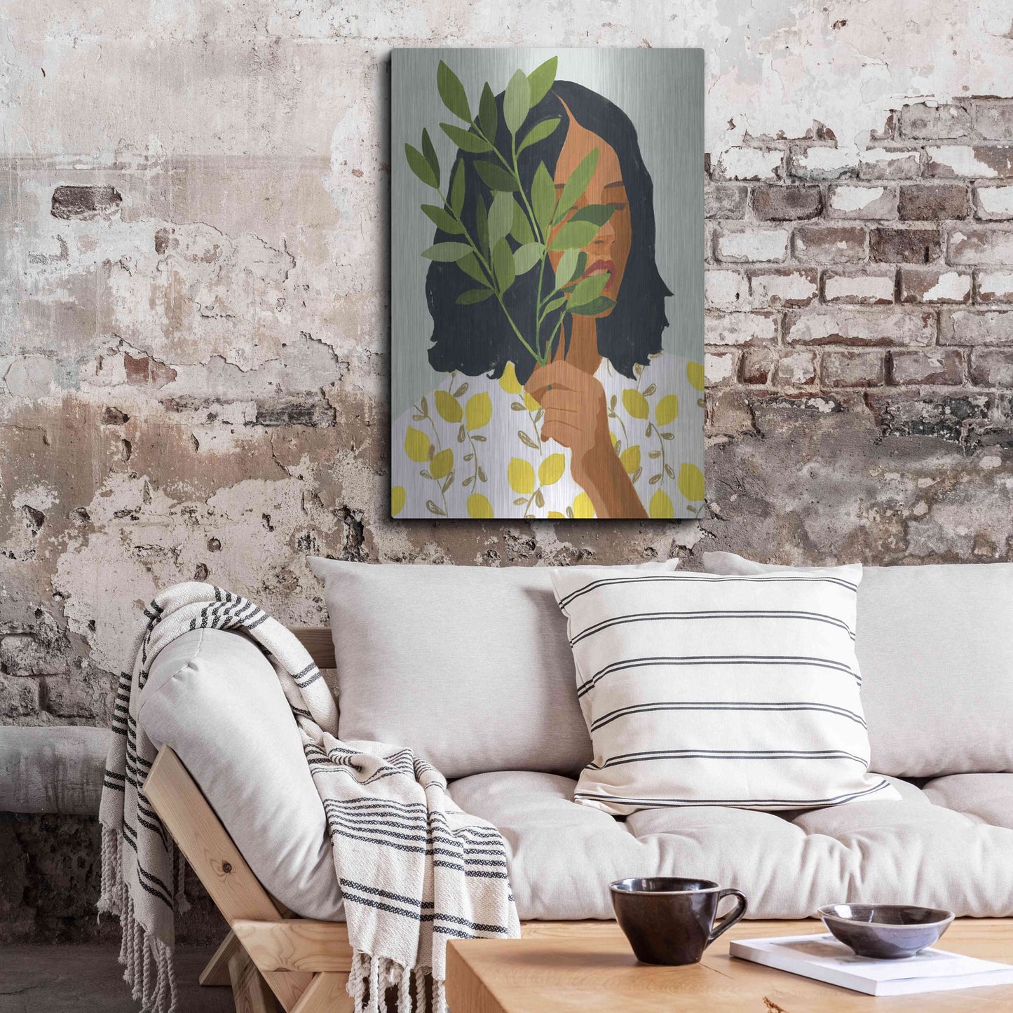 Luxe Metal Art 'Botany Portrait I' by Victoria Barnes, Metal Wall Art,24x36