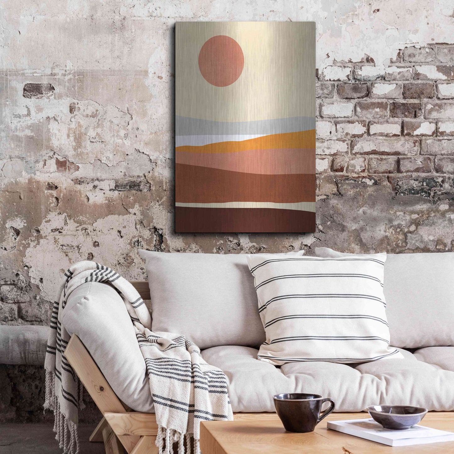 Luxe Metal Art 'Sunseeker Landscape II' by Victoria Barnes, Metal Wall Art,24x36