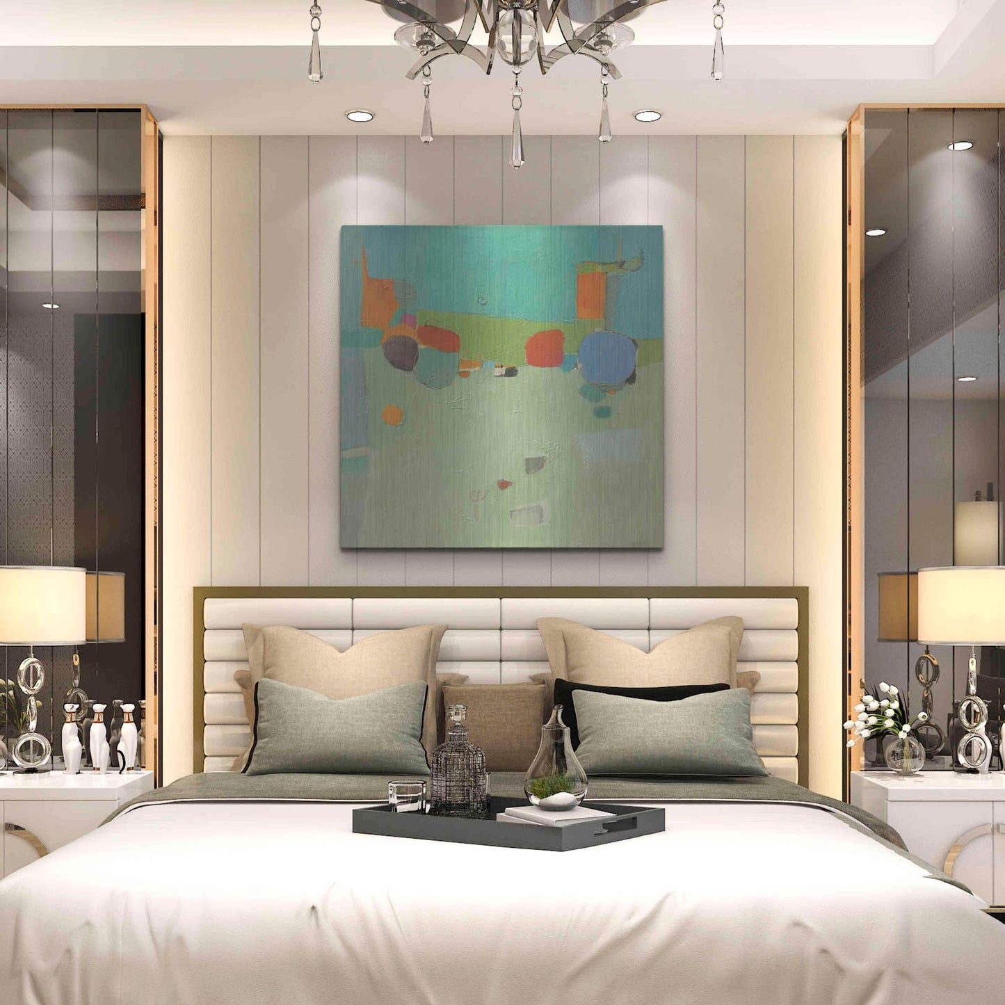 Luxe Metal Art 'A Skip and a Roll' by Dorothy Gaziano, Metal Wall Art,36x36