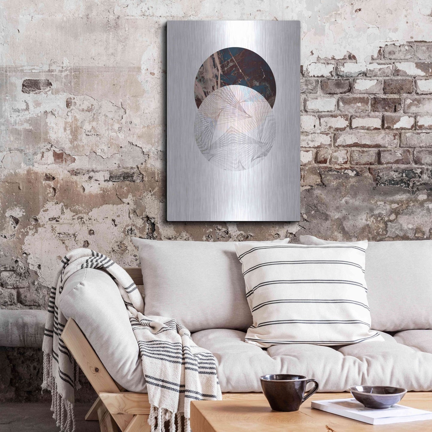 Luxe Metal Art 'Abstract Circle' by GeoMania, Metal Wall Art,24x36