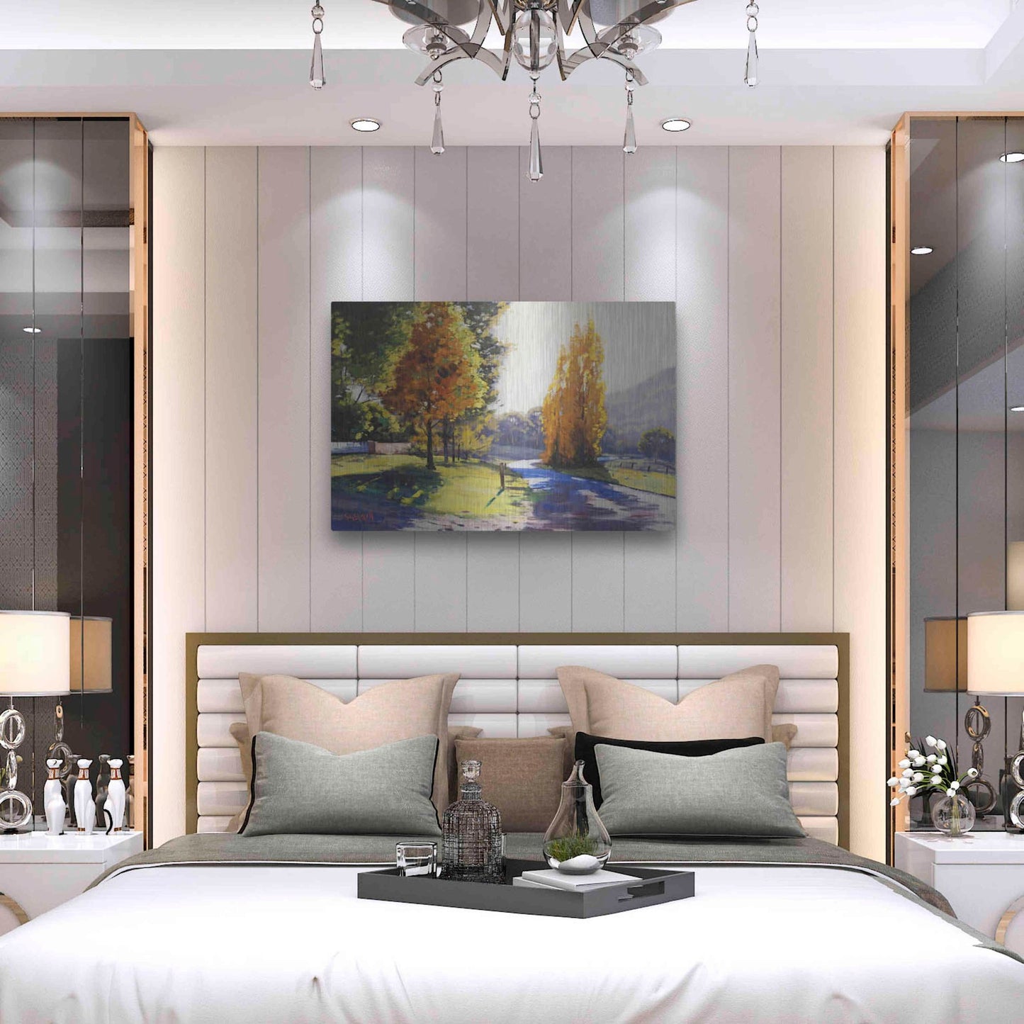 Luxe Metal Art 'Autumn Light' by Graham Gercken, Metal Wall Art,36x24