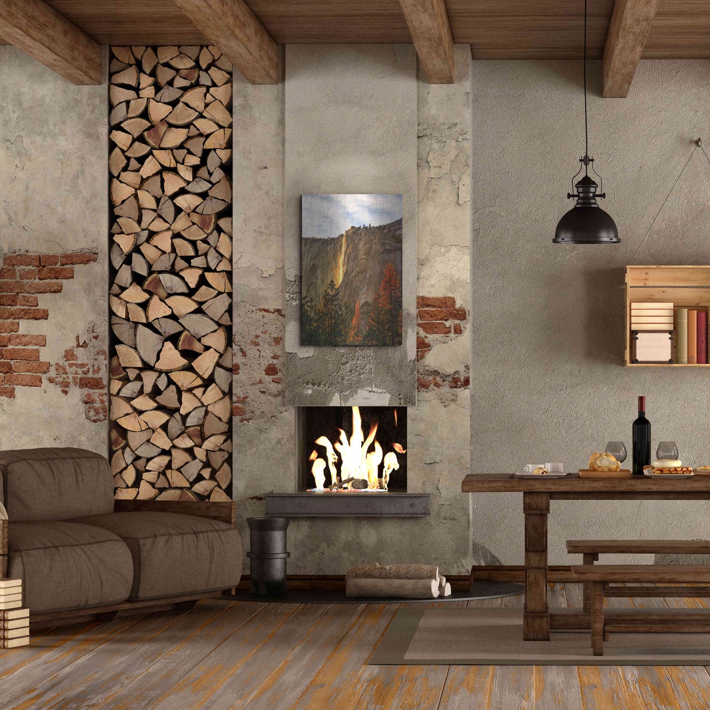 Luxe Metal Art 'The Lost Fire' by Ann Gordon, Metal Wall Art,24x36