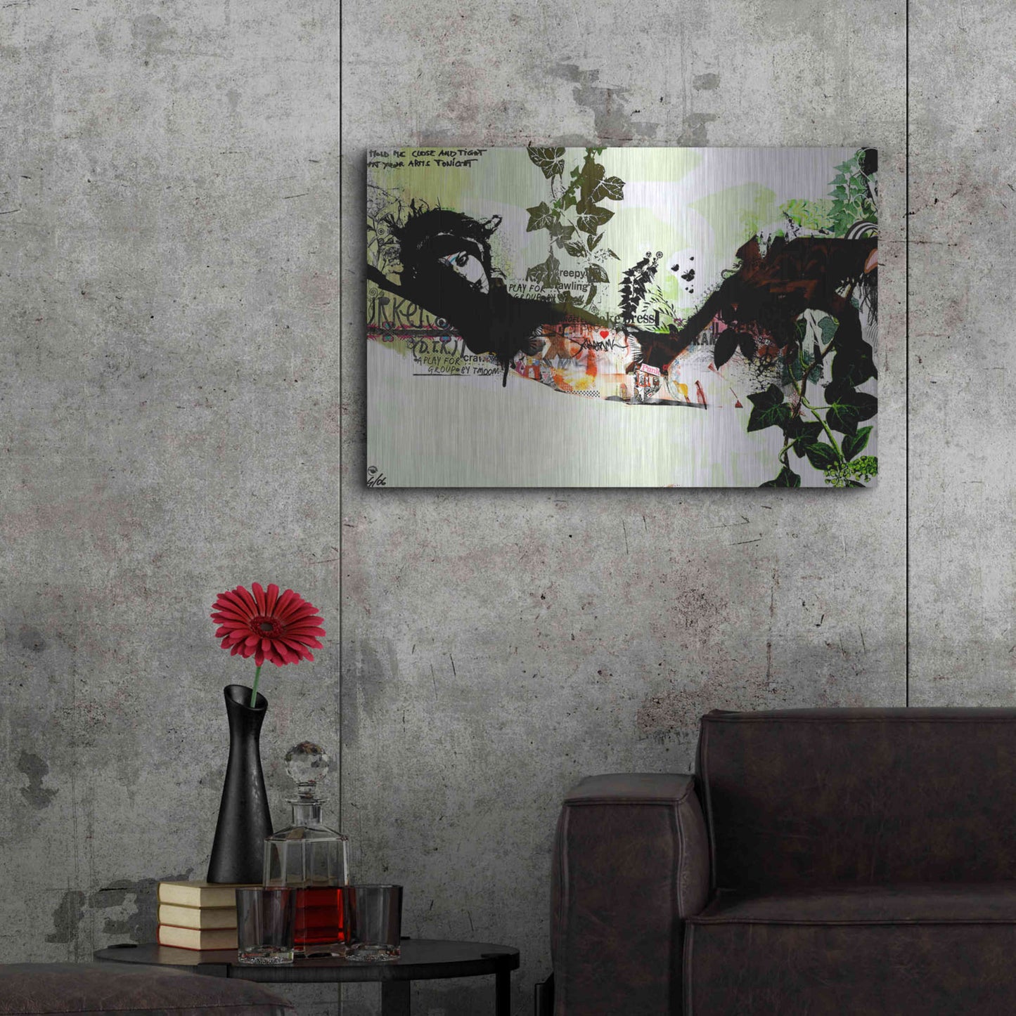 Luxe Metal Art 'Harakiri' by Giulio Lurissevich, Metal Wall Art,36x24