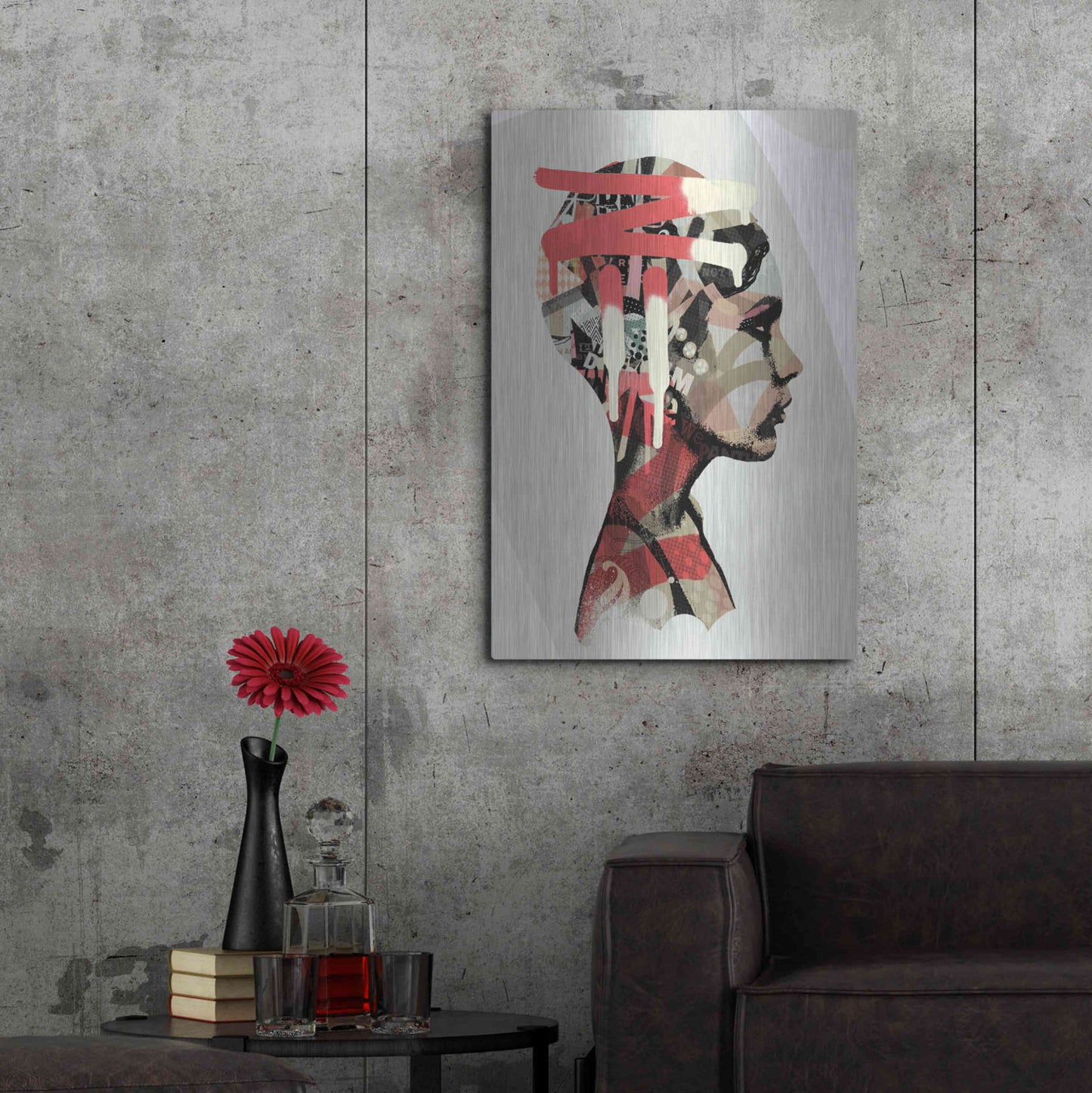 Luxe Metal Art 'Zeta' by Giulio Lurissevich, Metal Wall Art,24x36