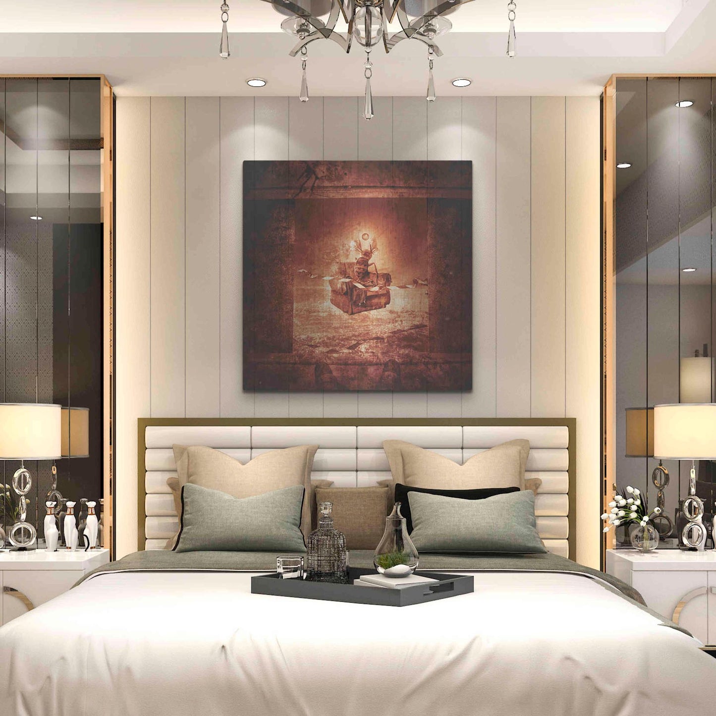 Luxe Metal Art 'The God That Failed' by Mario Sanchez Nevado, Metal Wall Art,36x36