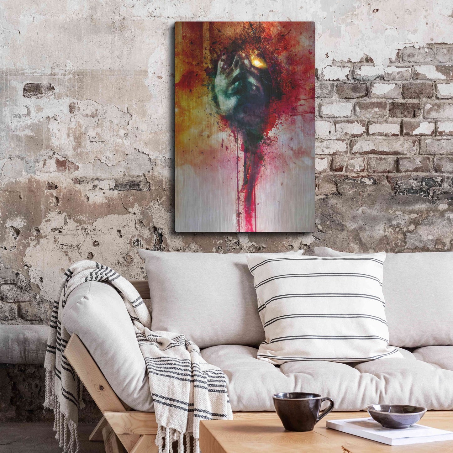 Luxe Metal Art 'W.O.U.N.D.S' by Mario Sanchez Nevado, Metal Wall Art,24x36