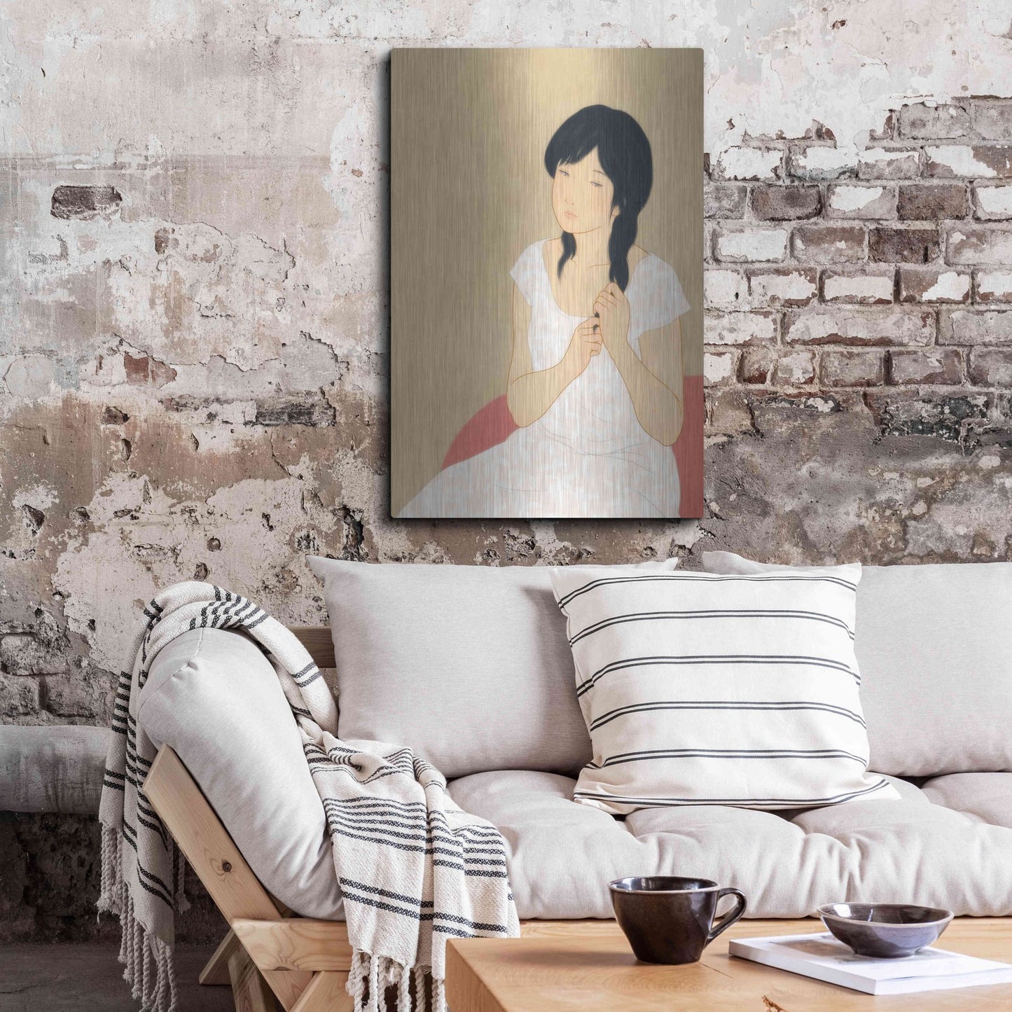 Luxe Metal Art 'Shizuka' by Sai Tamiya, Metal Wall Art,24x36