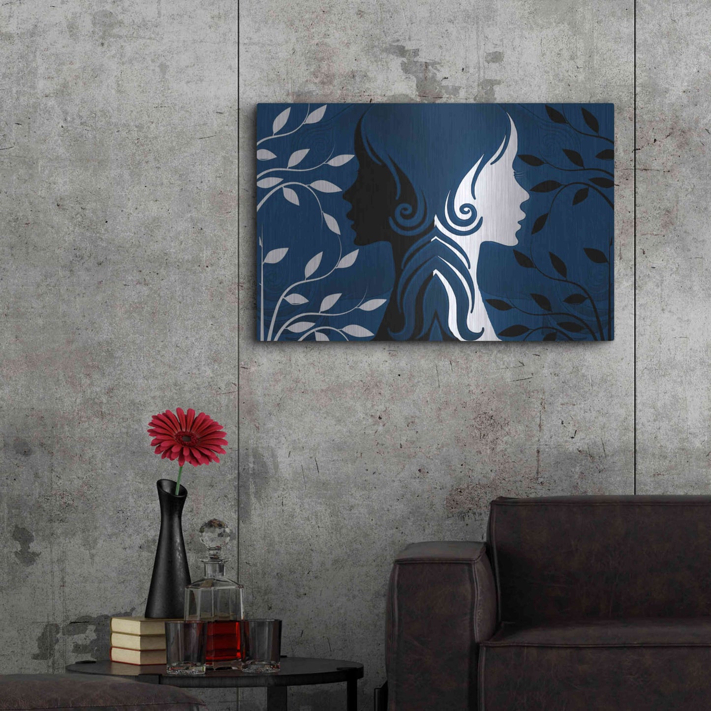 Luxe Metal Art 'Faces' by Ata Alishahi, Metal Wall Art,36x24