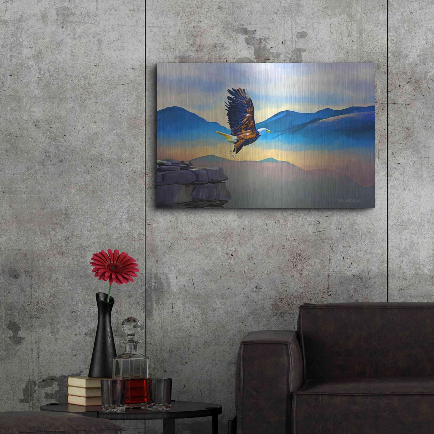 Luxe Metal Art 'Fly Higher' by Ata Alishahi, Metal Wall Art,36x24