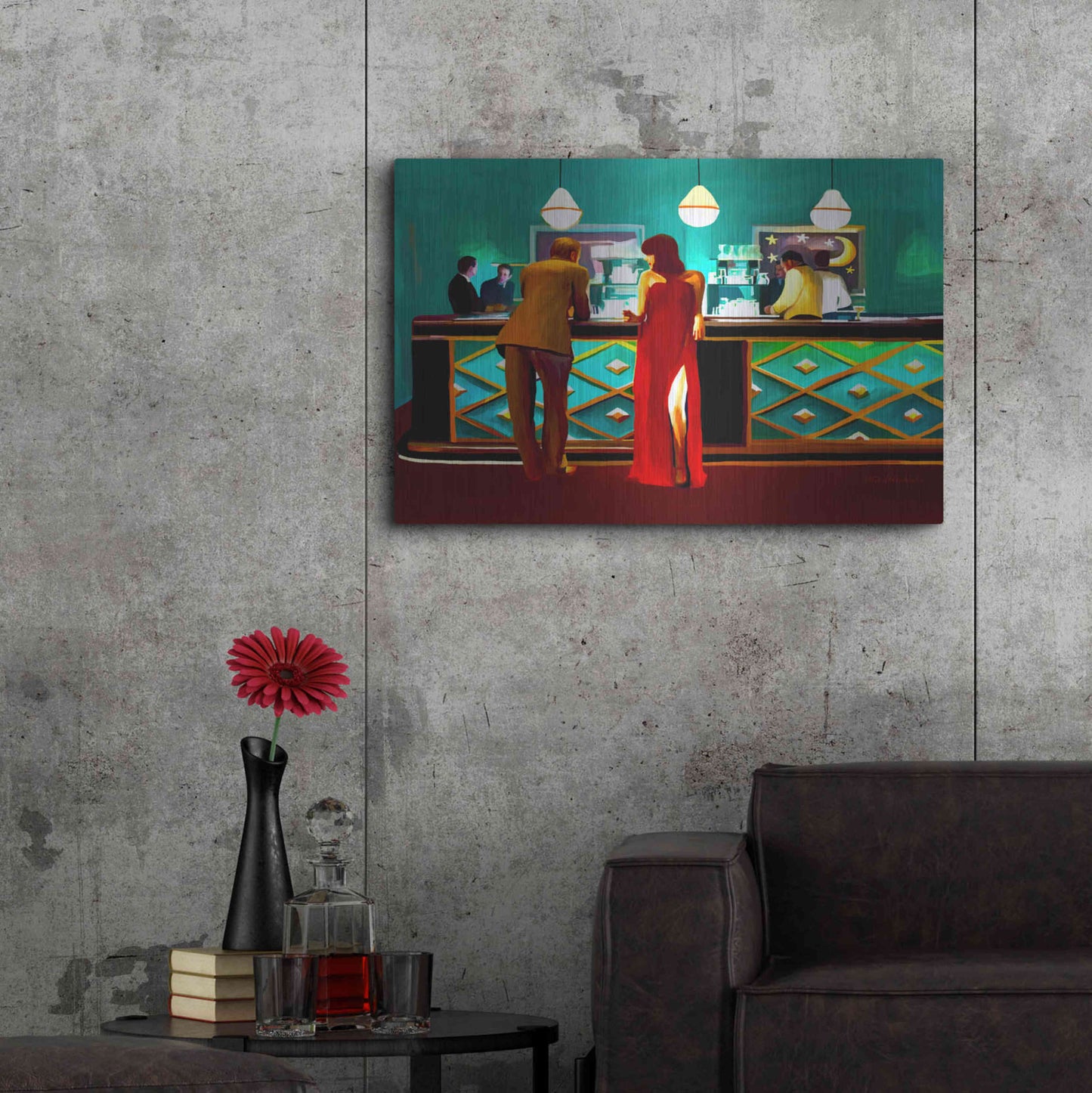 Luxe Metal Art 'Bar' by Ata Alishahi, Metal Wall Art,36x24