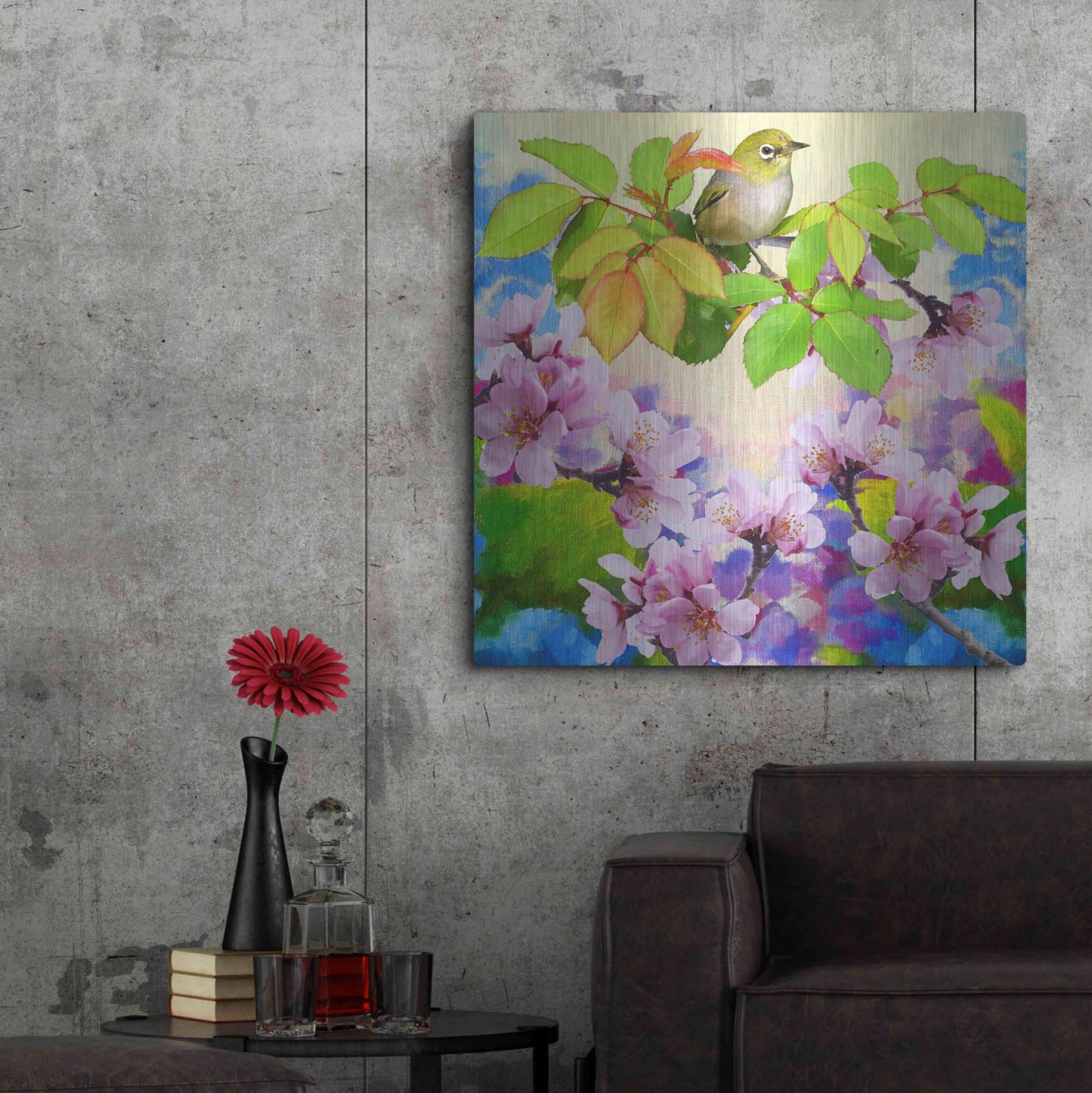 Luxe Metal Art 'Spring Colors 2' by Ata Alishahi, Metal Wall Art,36x36