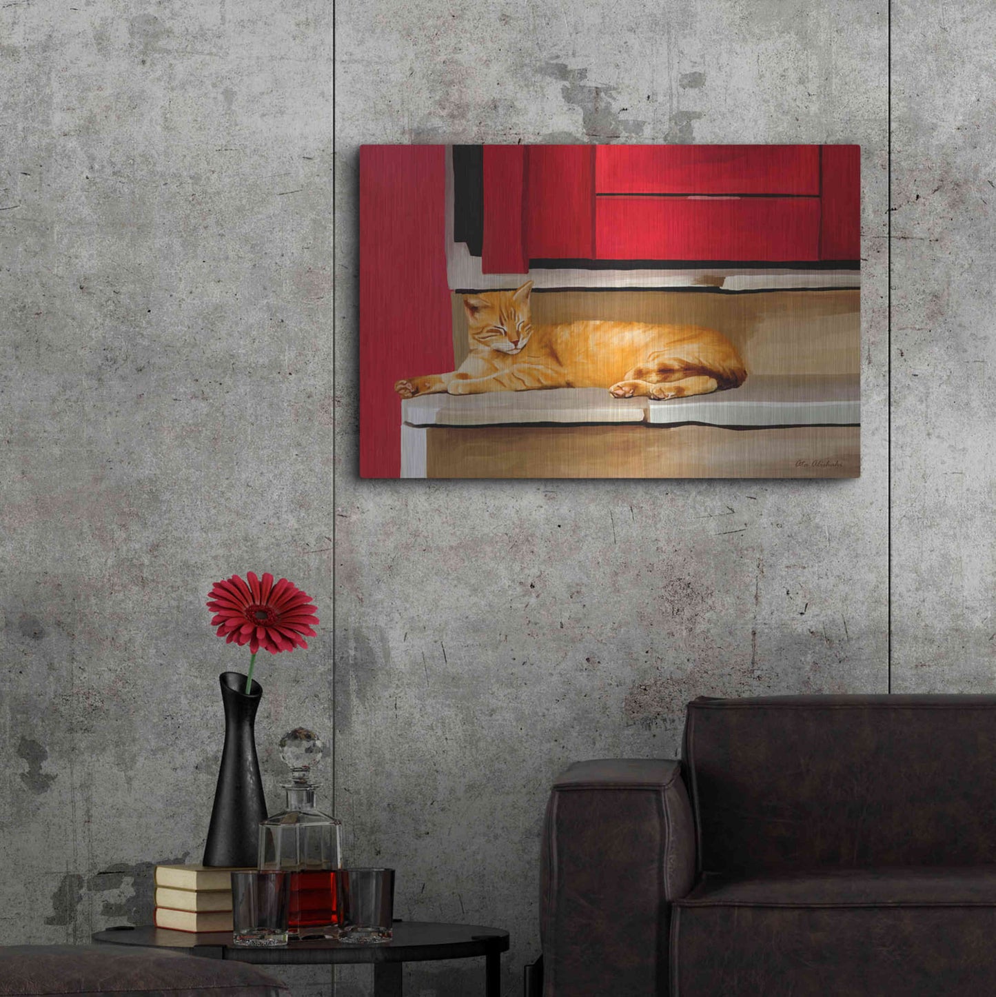 Luxe Metal Art 'Cat 2A' by Ata Alishahi, Metal Wall Art,36x24