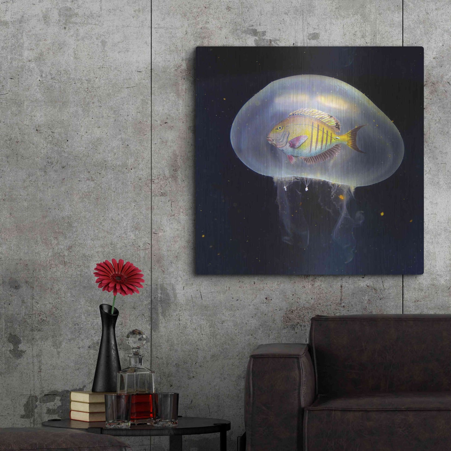 Luxe Metal Art 'No Way' by Ata Alishahi, Metal Wall Art,36x36