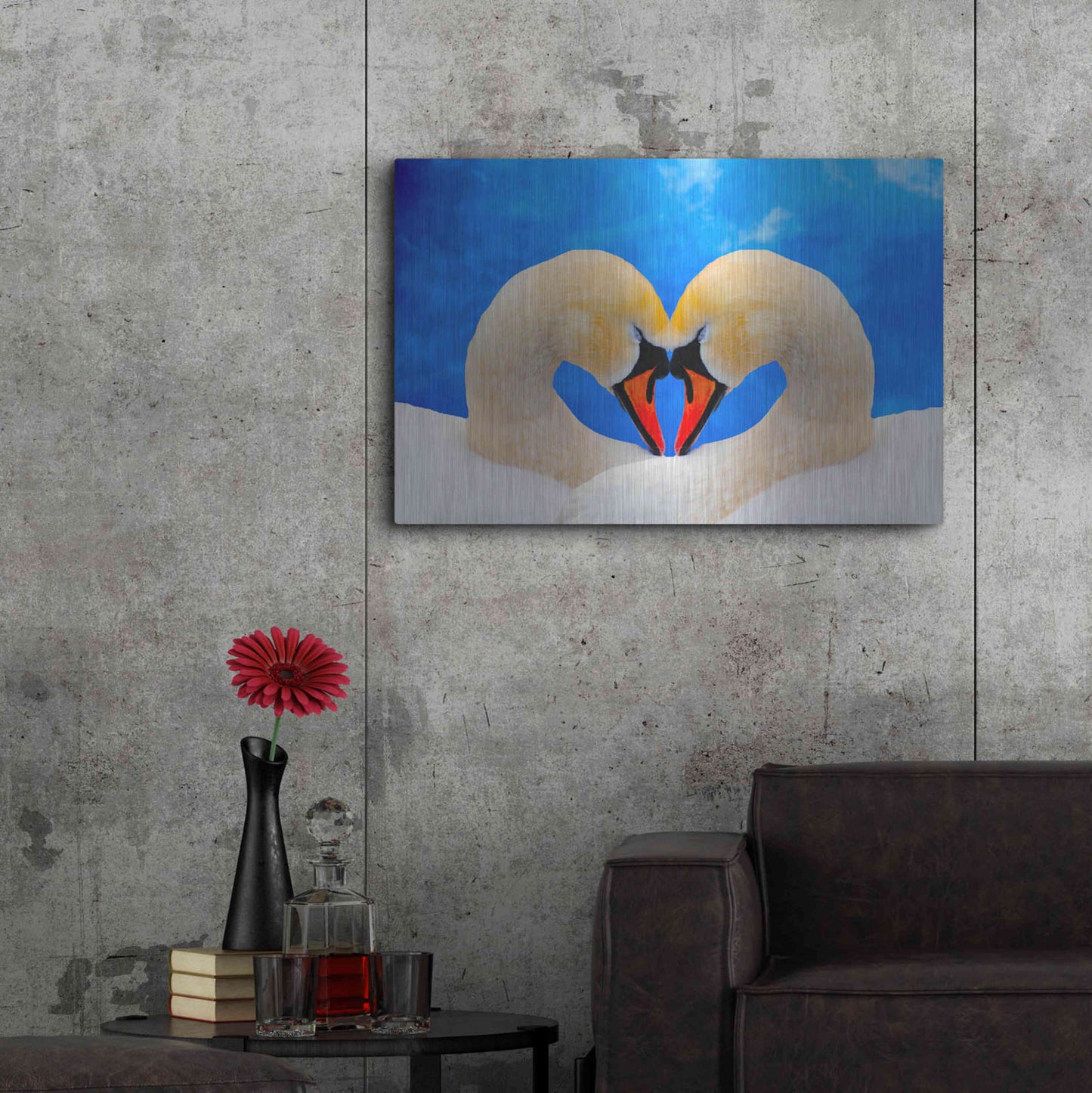 Luxe Metal Art 'Soul mate' by Ata Alishahi, Metal Wall Art,36x24