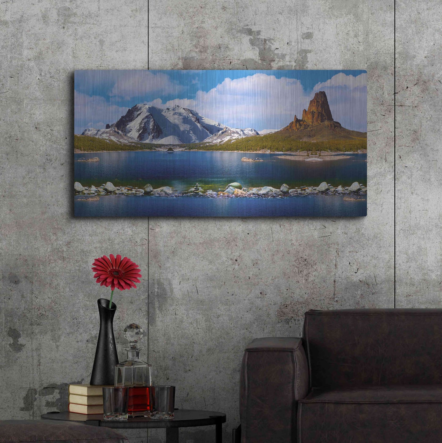 Luxe Metal Art 'Nature Collection 11' by Ata Alishahi, Metal Wall Art,48x24