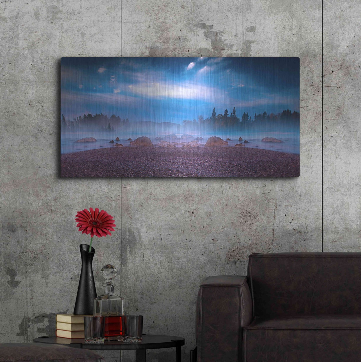 Luxe Metal Art 'Nature Collection 13' by Ata Alishahi, Metal Wall Art,48x24