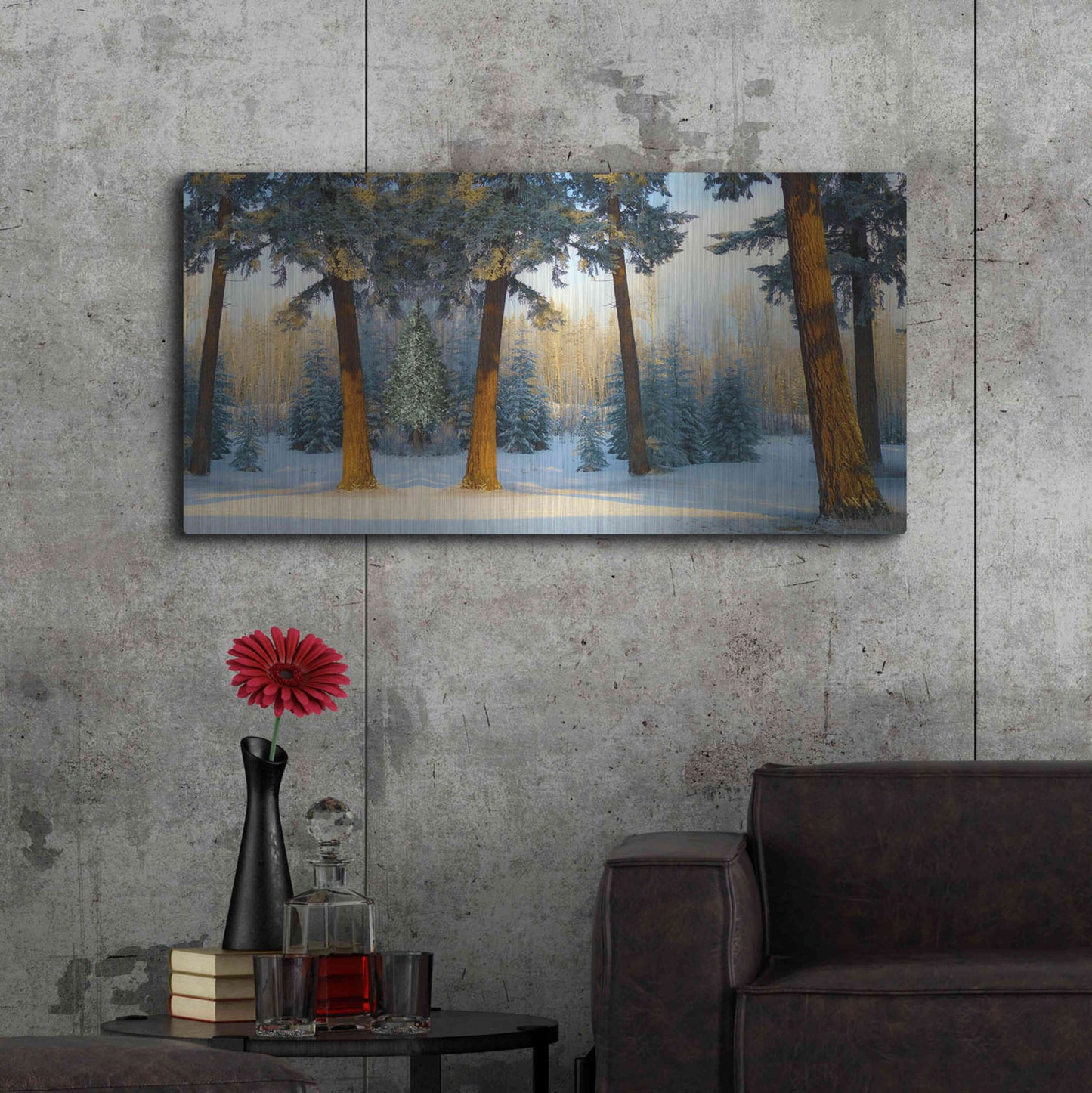 Luxe Metal Art 'Nature Collection 23' by Ata Alishahi, Metal Wall Art,48x24