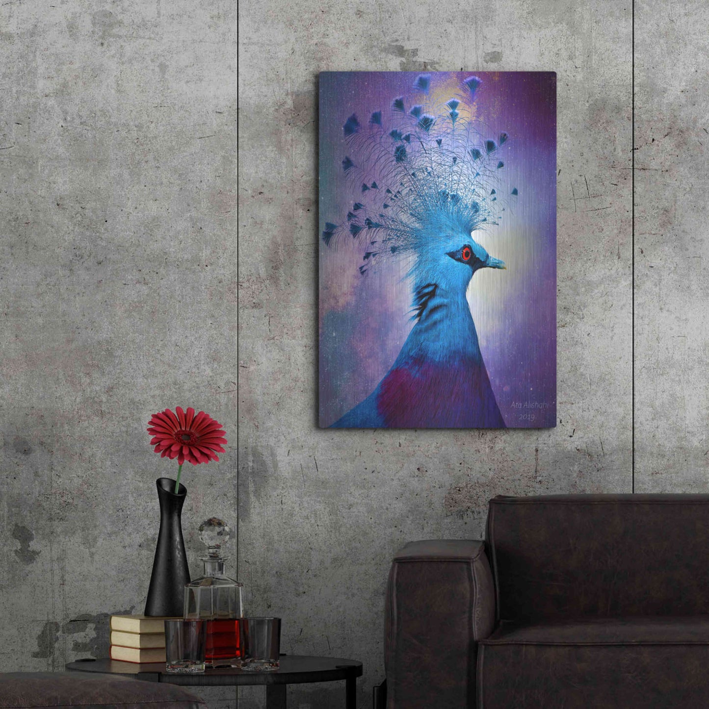 Luxe Metal Art 'Beautiful Bird' by Ata Alishahi, Metal Wall Art,24x36