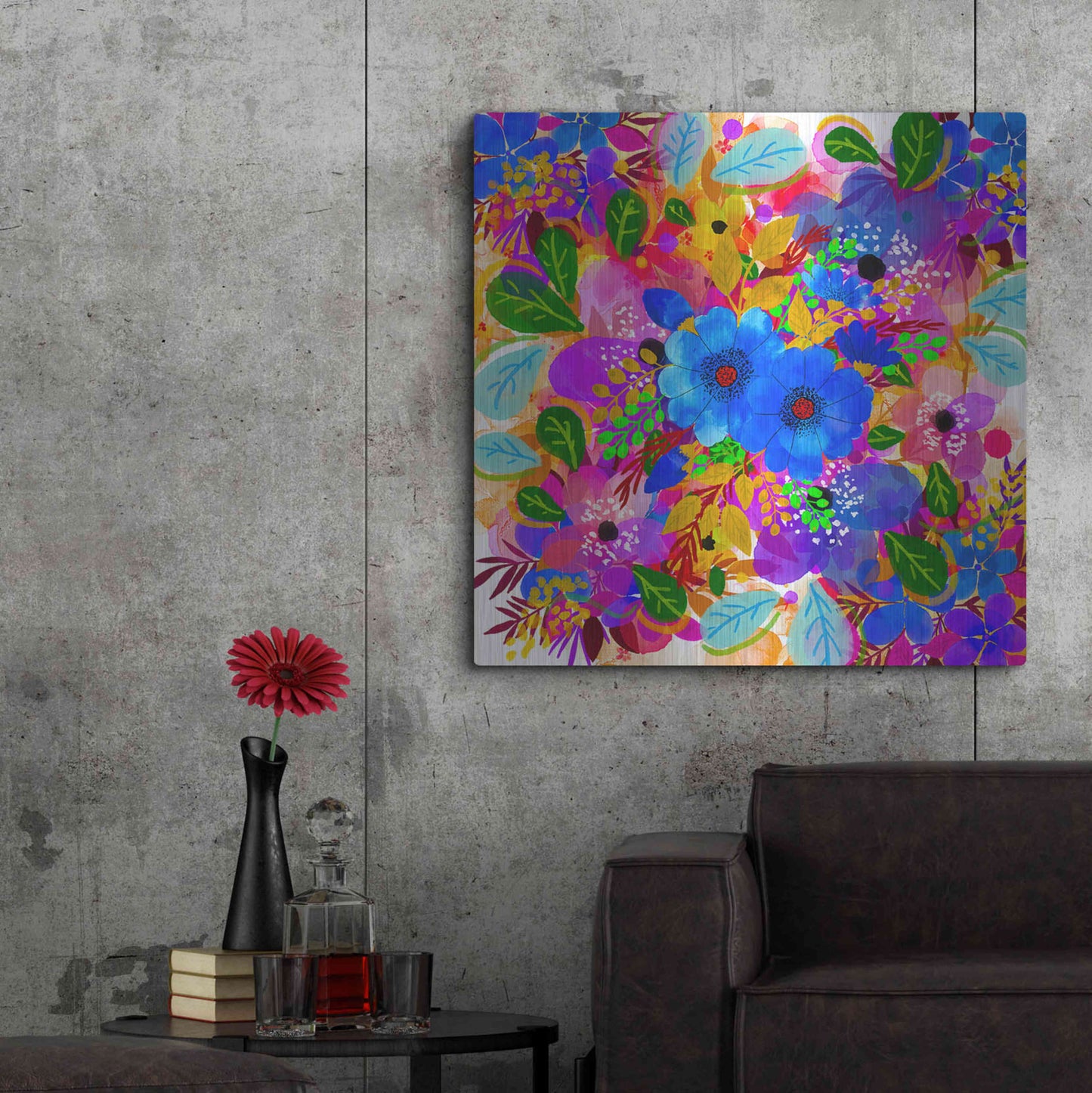 Luxe Metal Art 'Emotional Journey 16' by Ata Alishahi, Metal Wall Art,36x36