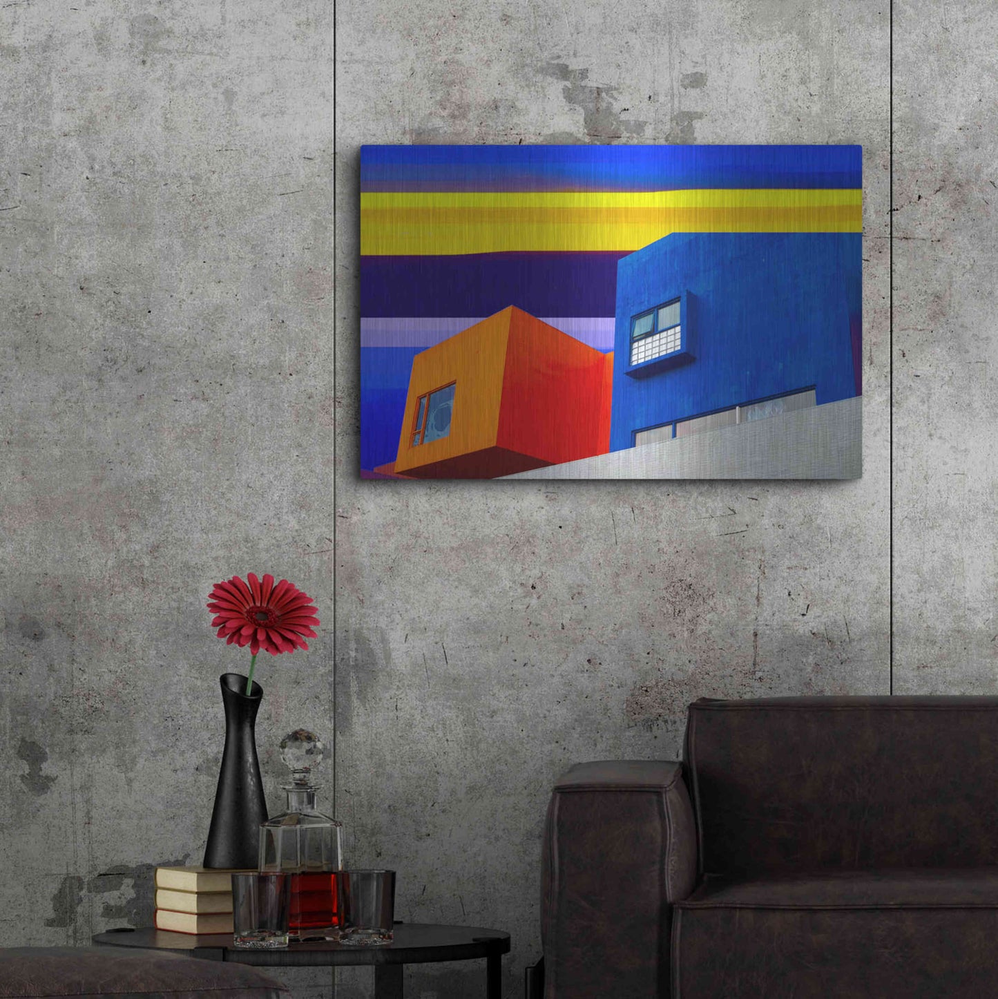 Luxe Metal Art 'Abstract 1E' by Ata Alishahi, Metal Wall Art,36x24