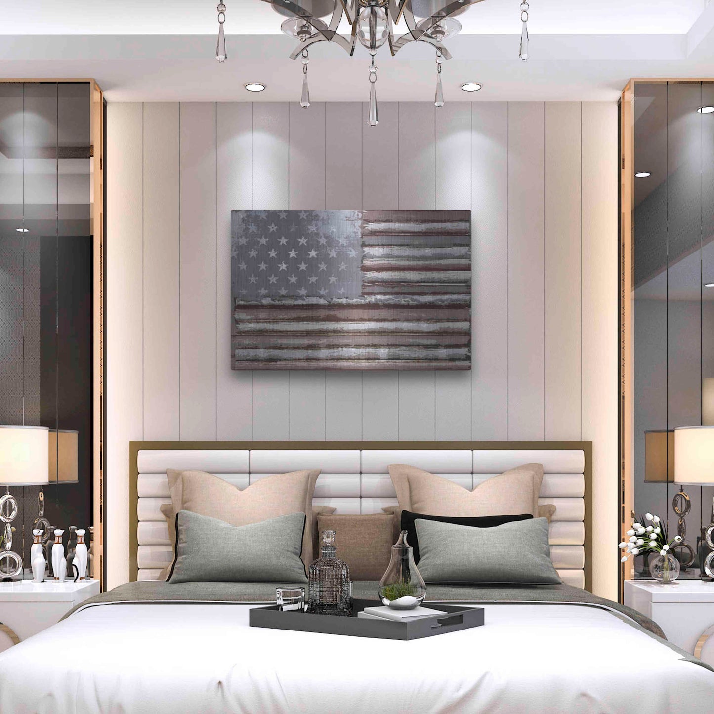 Luxe Metal Art 'Rusty Flag' by Karen Smith, Metal Wall Art,36x24