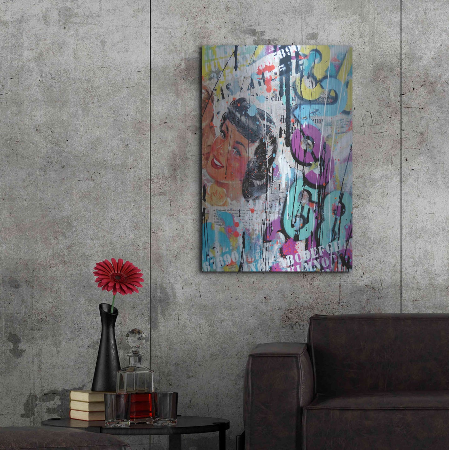 Luxe Metal Art 'Good Bye Kiss' by David Drioton, Metal Wall Art,24x36