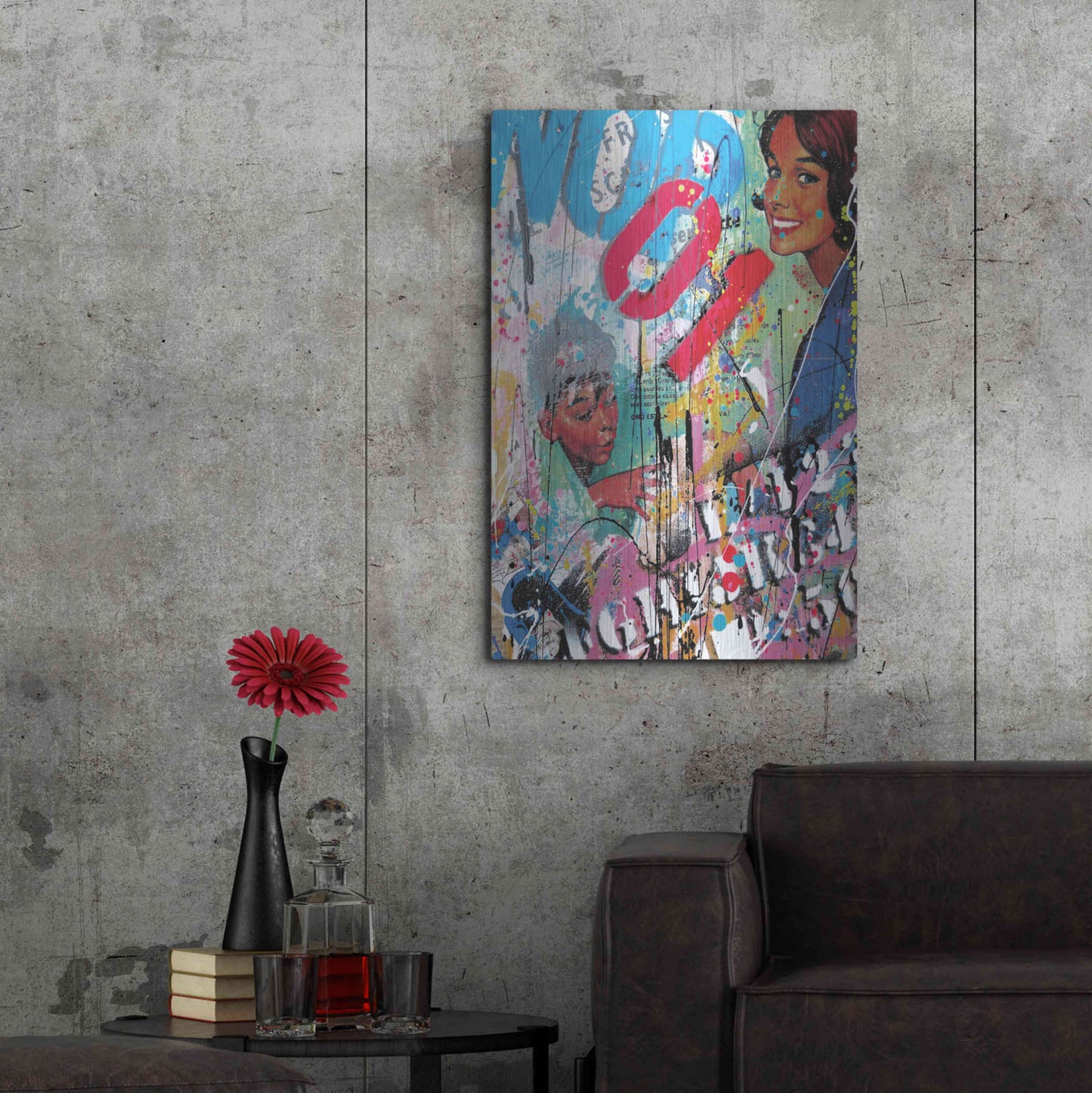 Luxe Metal Art 'Happy Wife, Happy Life' by David Drioton, Metal Wall Art,24x36