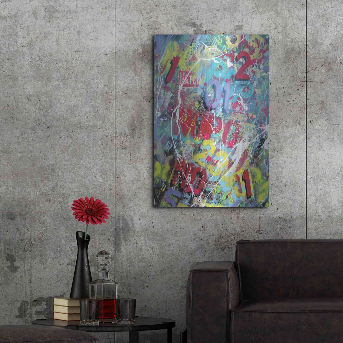 Luxe Metal Art 'Words as Brushstrokes 2' by David Drioton, Metal Wall Art,24x36