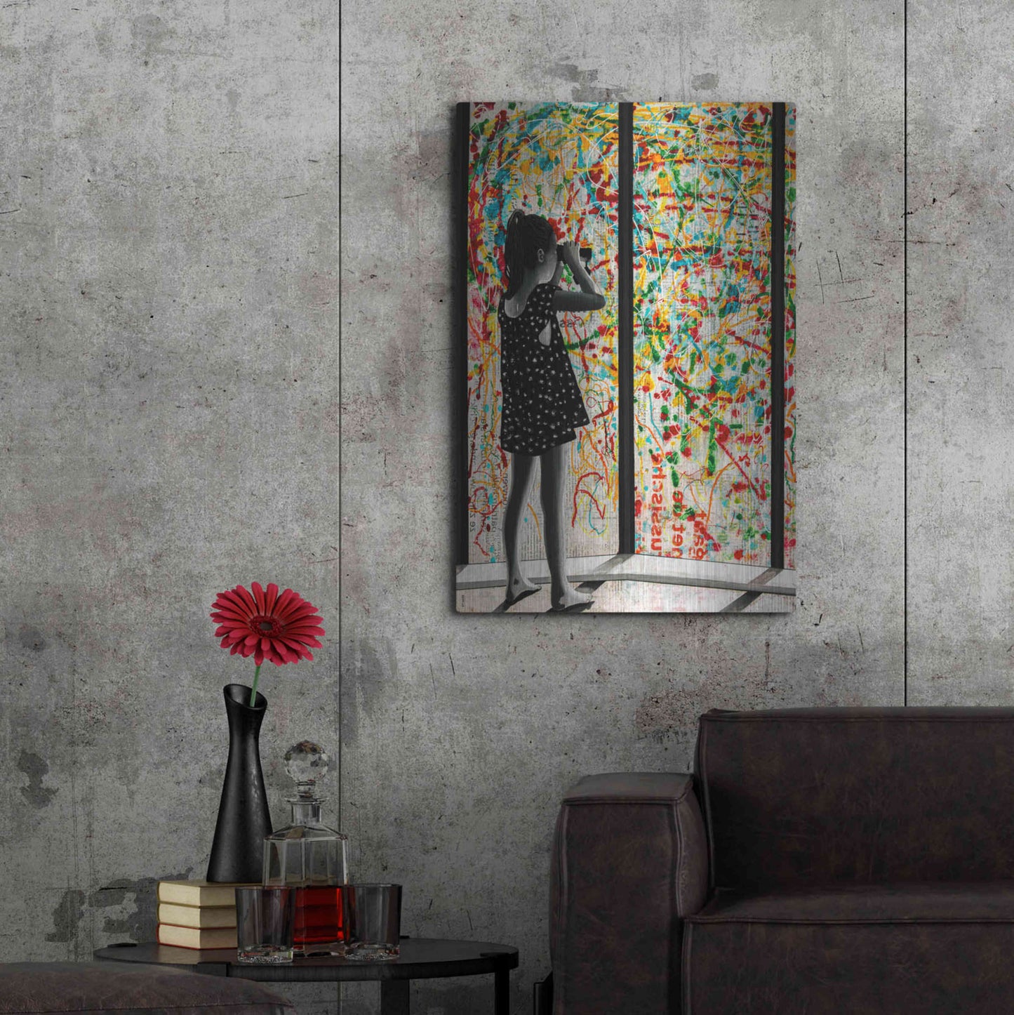 Luxe Metal Art 'ROOM WITH A VIEW' by DB Waterman,24x36