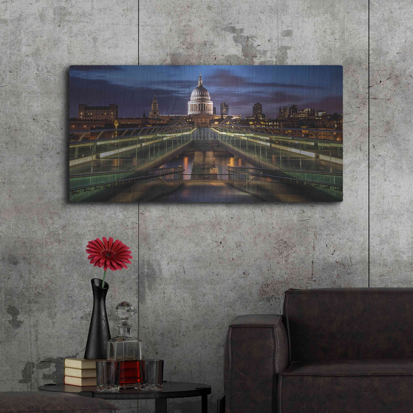 Luxe Metal Art 'Symmetries Of London' by Giuseppe Torre, Metal Wall Art,48x24
