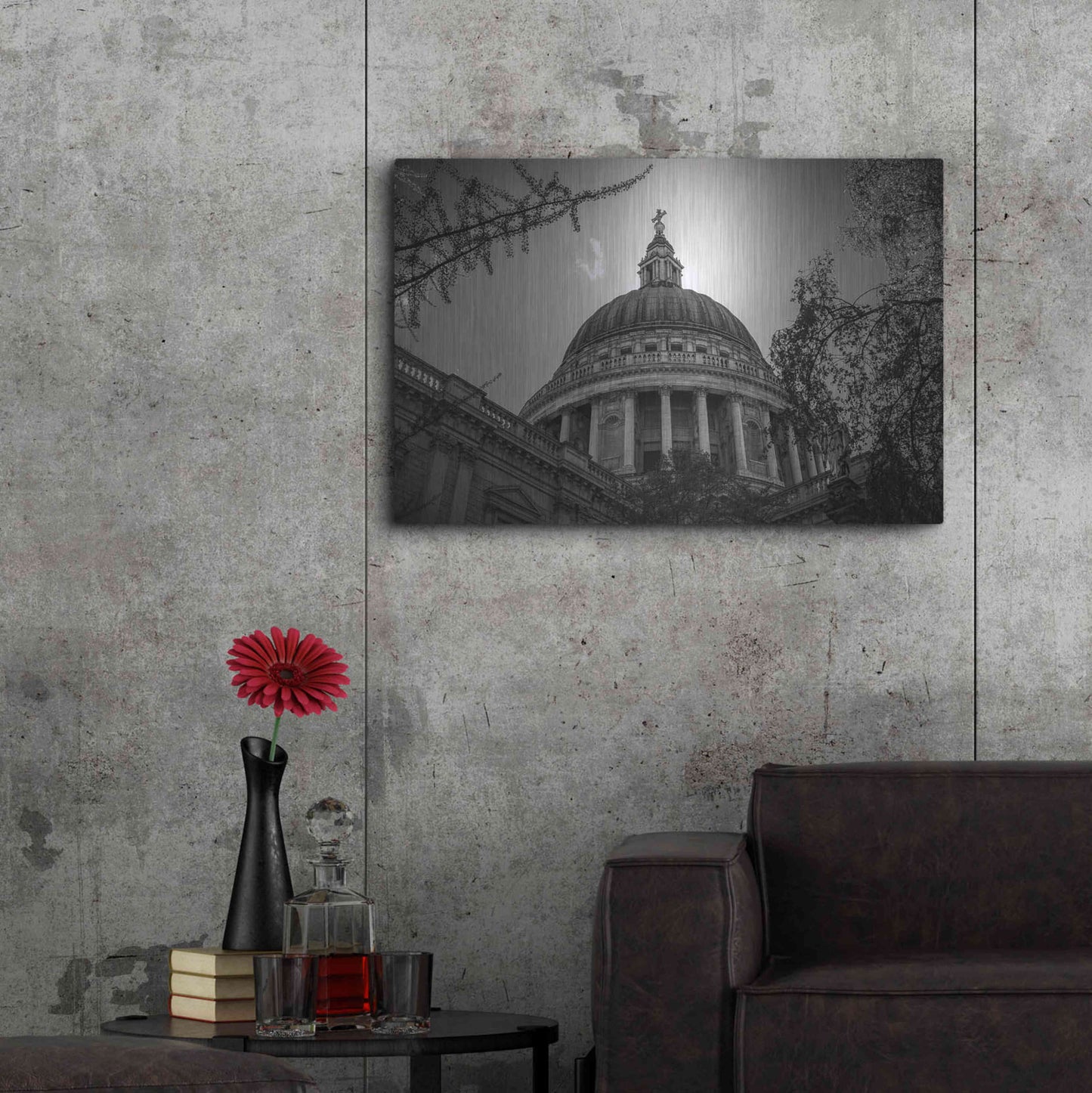 Luxe Metal Art 'Under The Dome' by Giuseppe Torre, Metal Wall Art,36x24