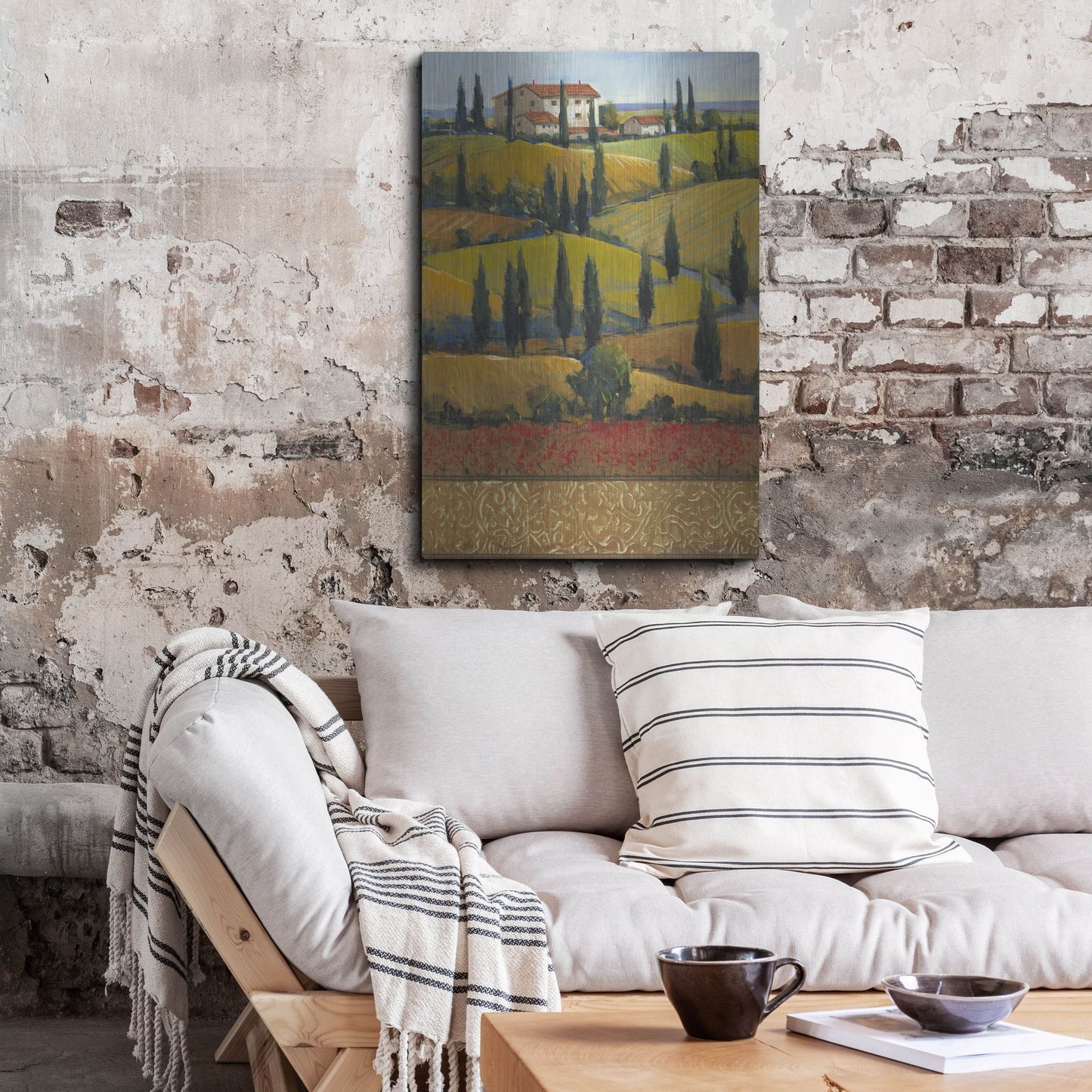 Luxe Metal Art 'Hilltop Villa II' by Tim O'Toole, Metal Wall Art,24x36